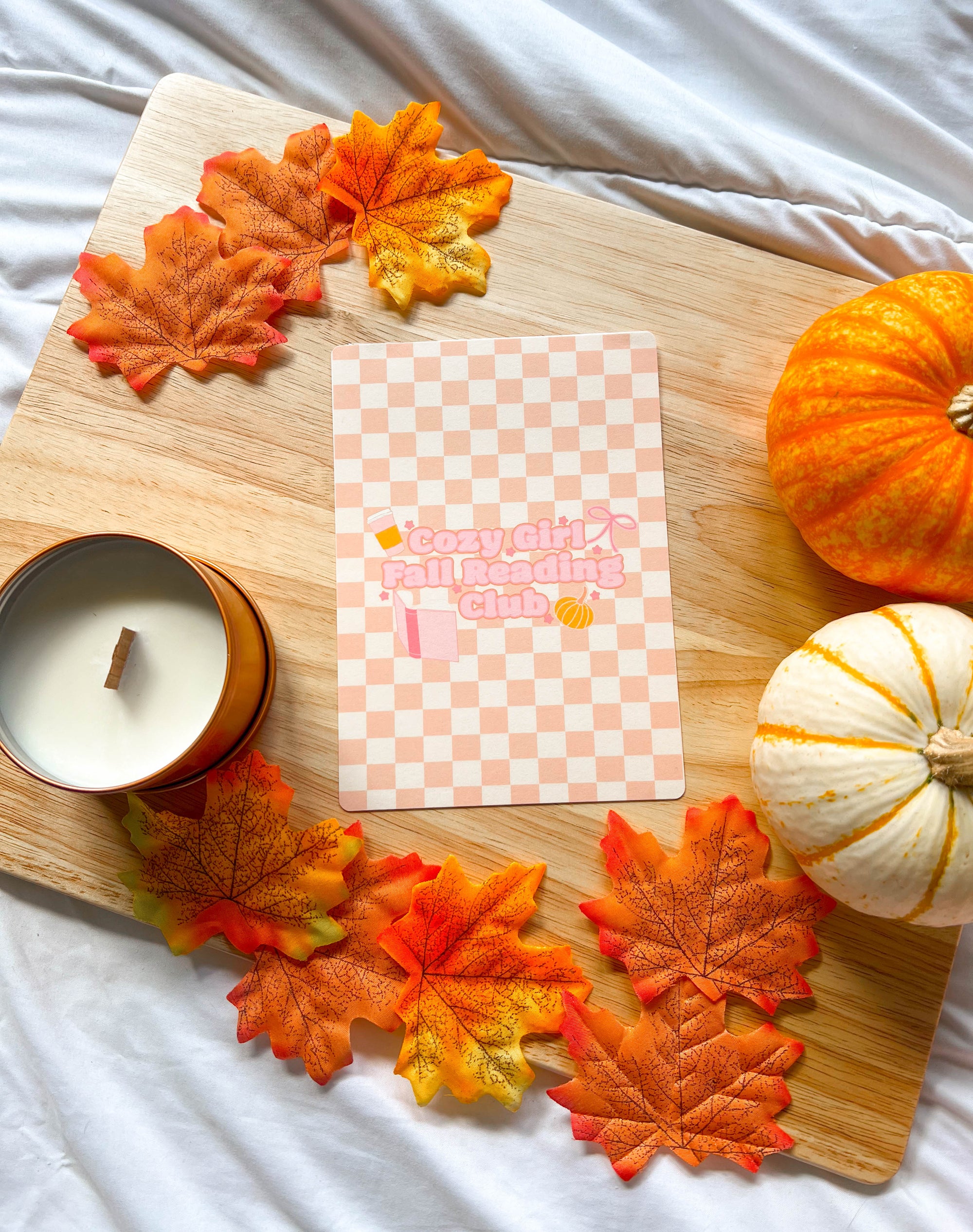 Cozy Girl Fall Reading Club Kindle Case Insert