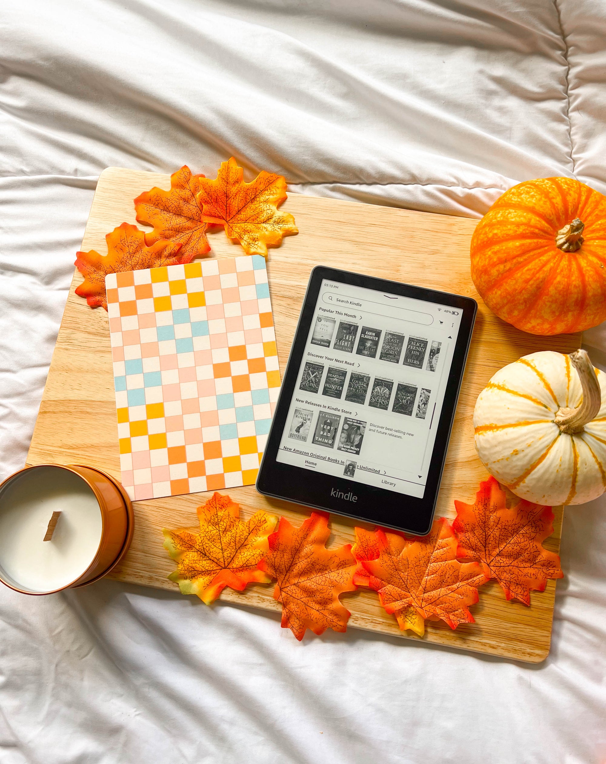 Cozy Fall Quilted Kindle Case Insert