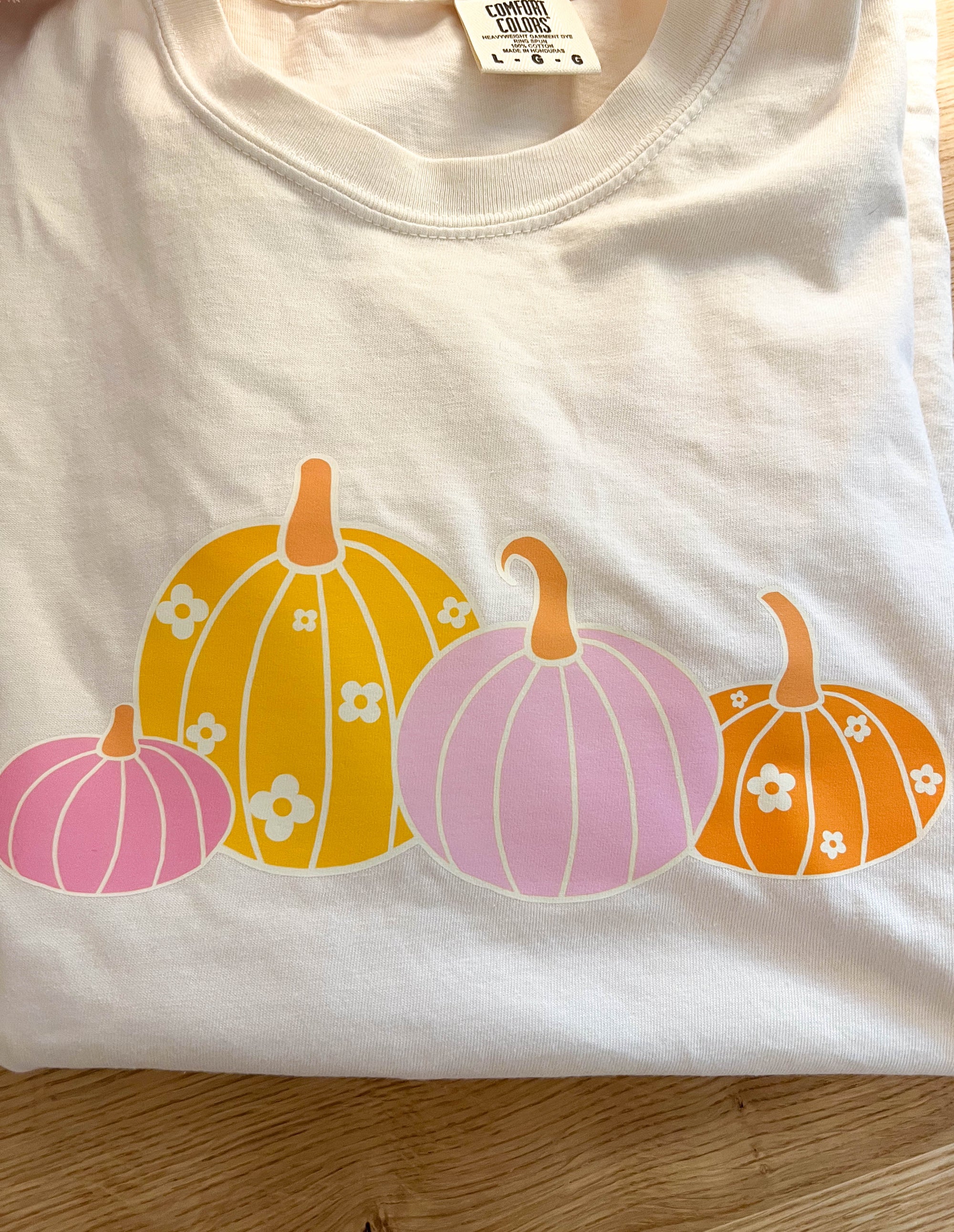 Pink Pumpkin Flower T-Shirt