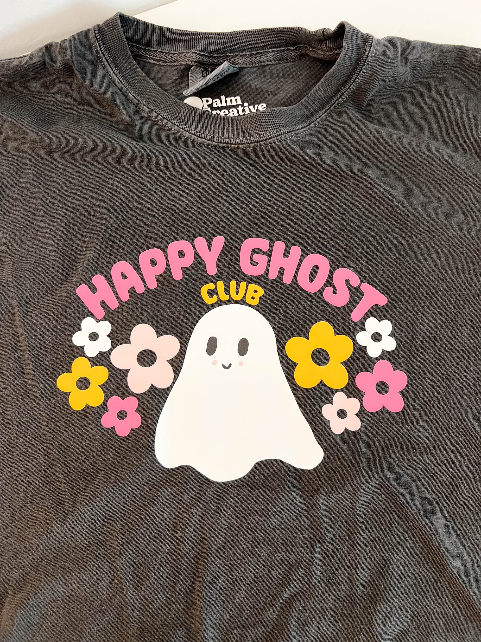 Happy Ghost Club Cropped T-Shirt