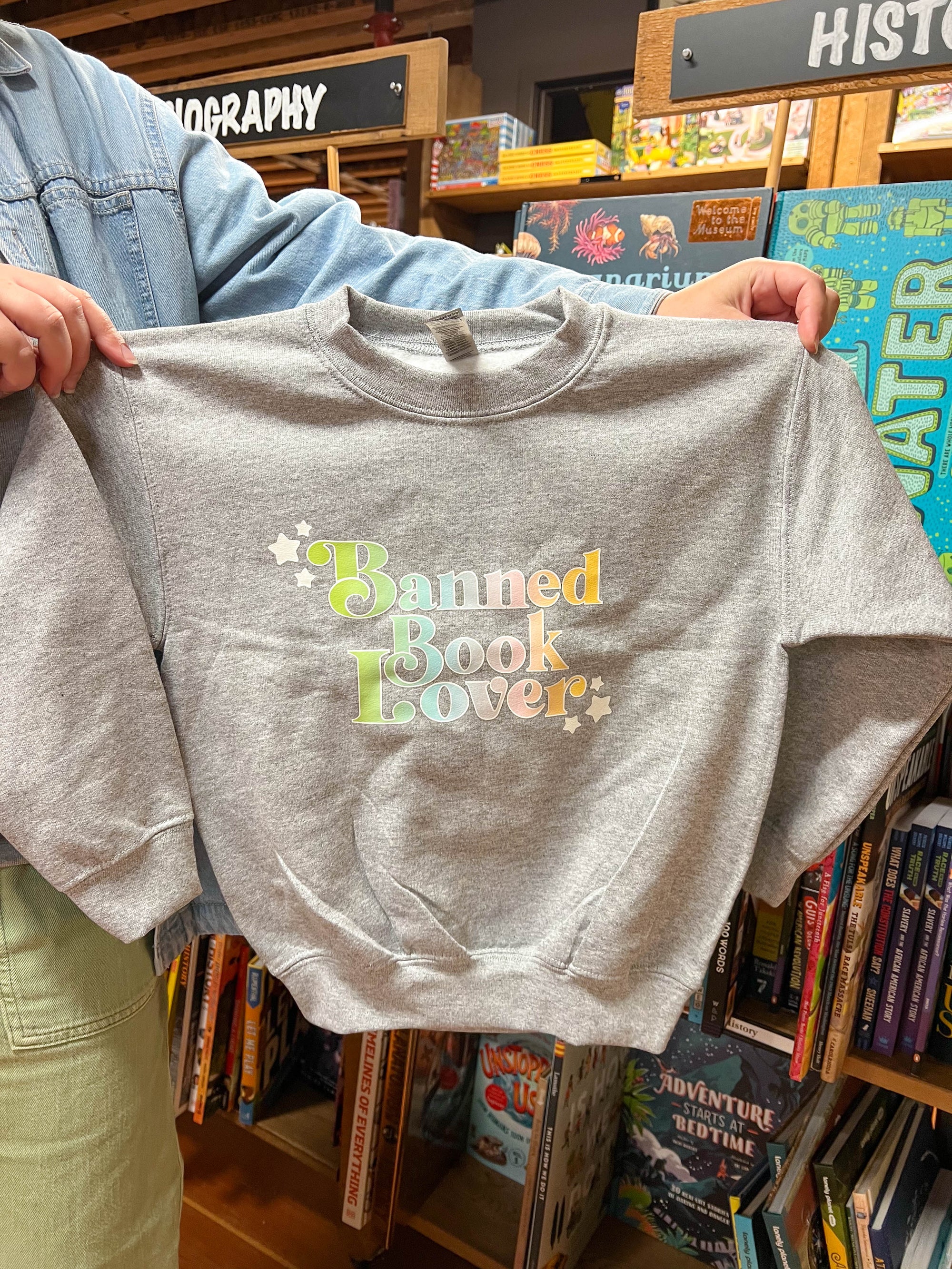Banned Children's Book Lover YOUTH Crewneck