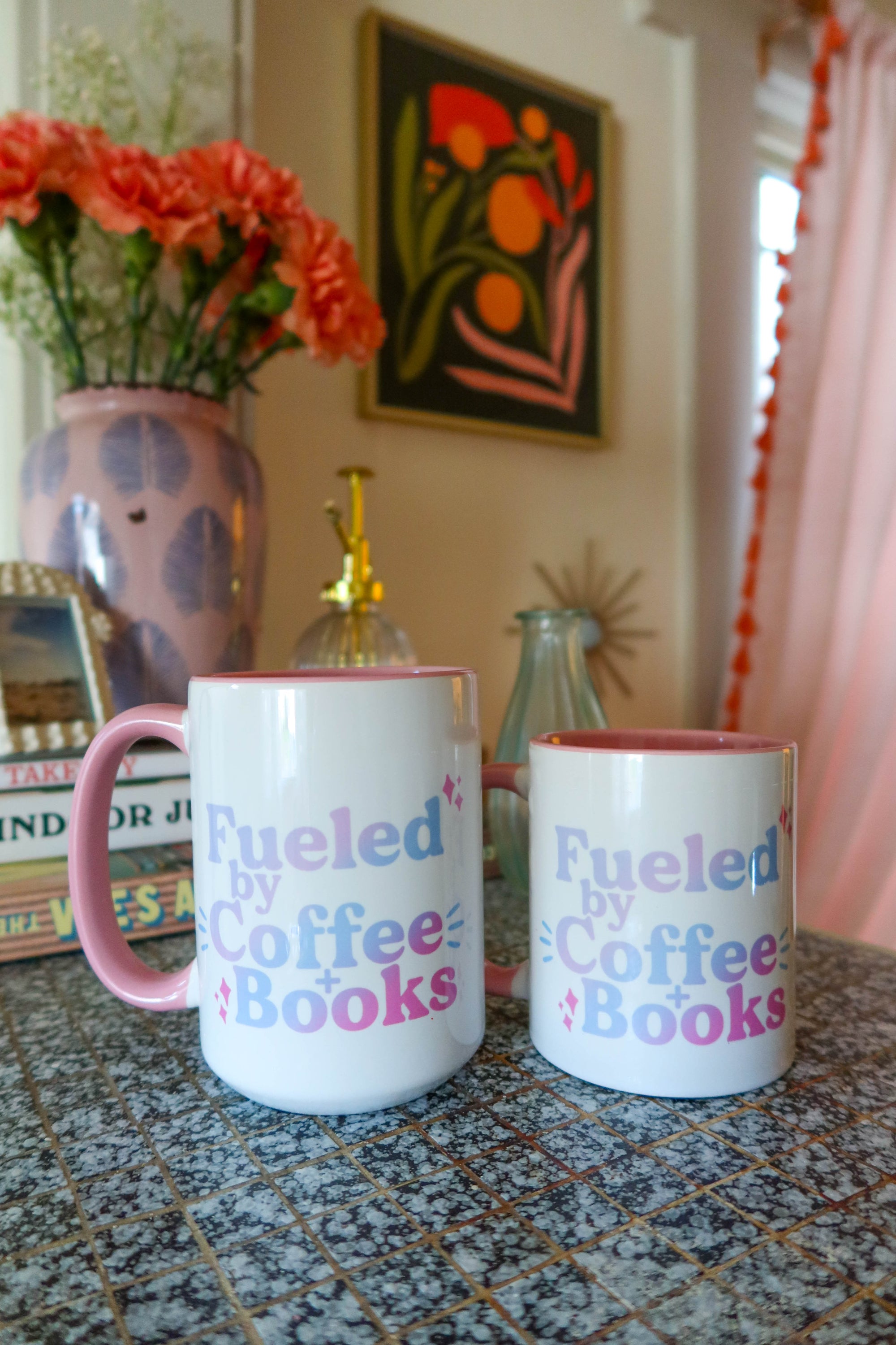 Fueled by Coffee + Books Mug