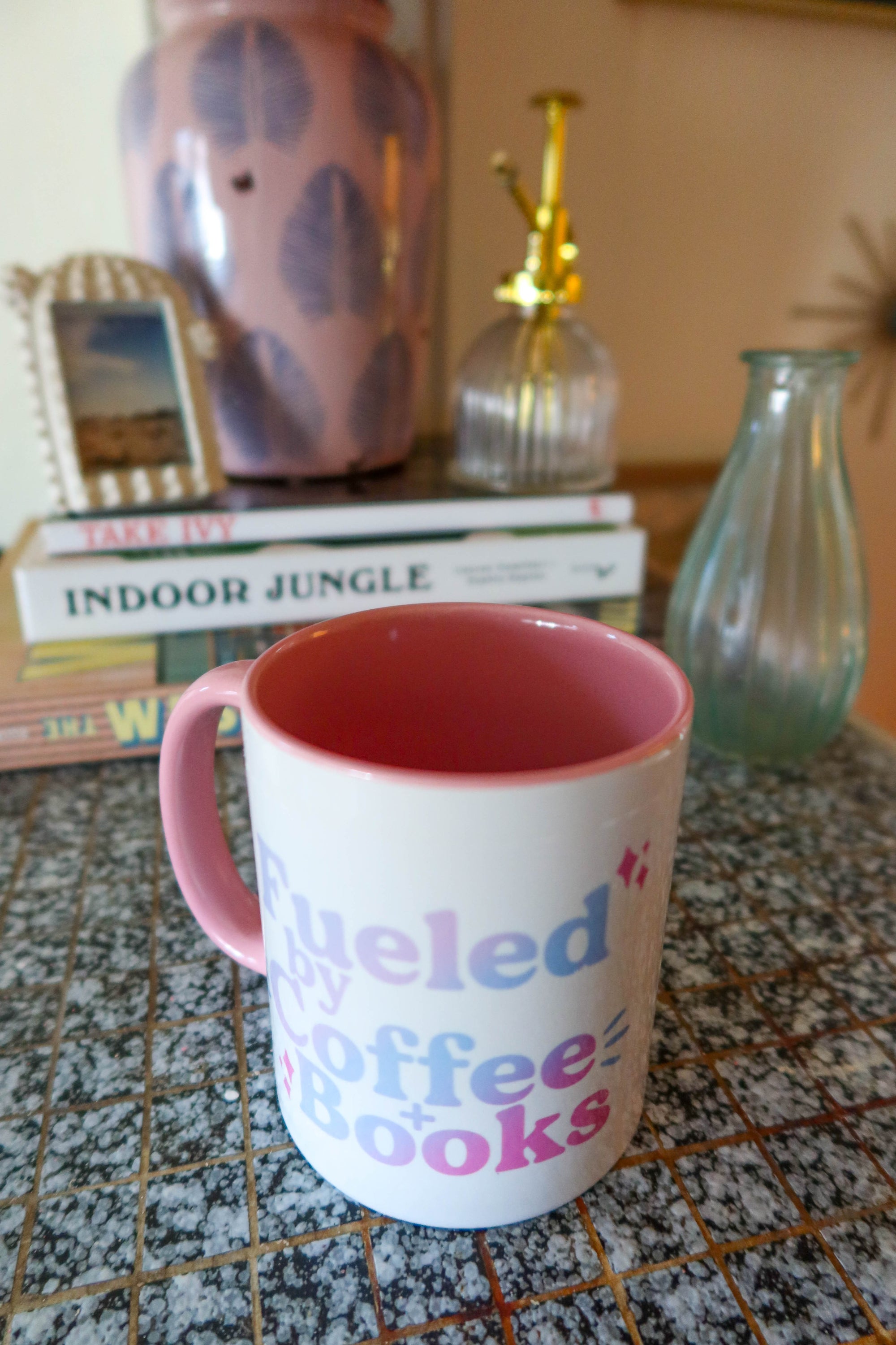 Fueled by Coffee + Books Mug