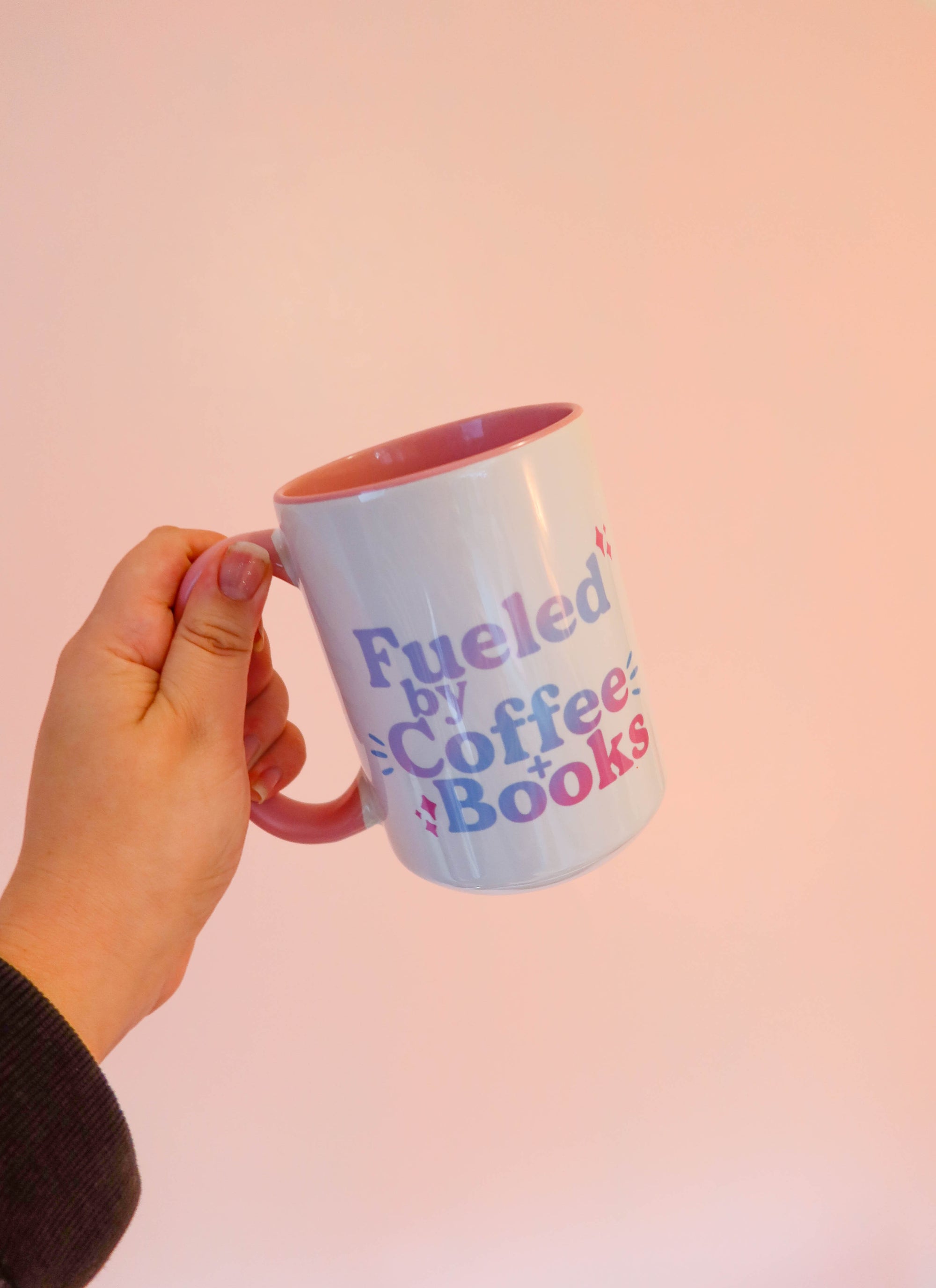 Fueled by Coffee + Books Mug