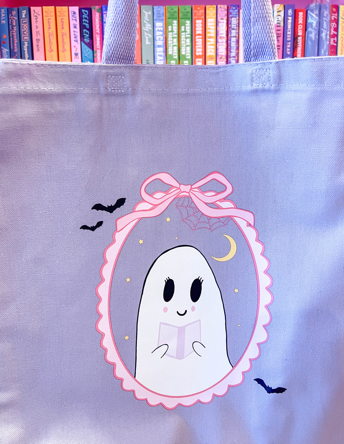 Lil Ghostie Reader Tote Bag