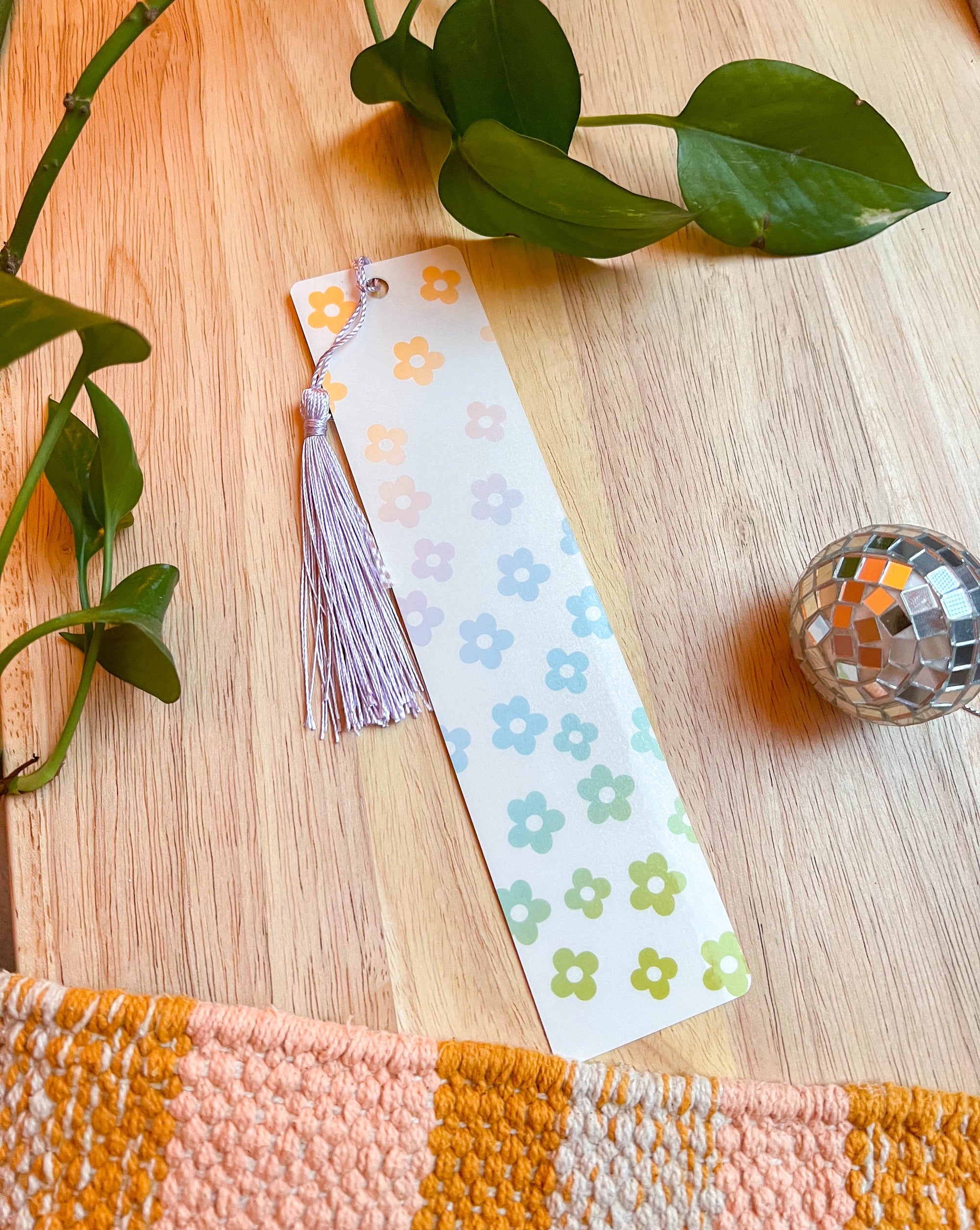 Rainbow Flower Bookmark