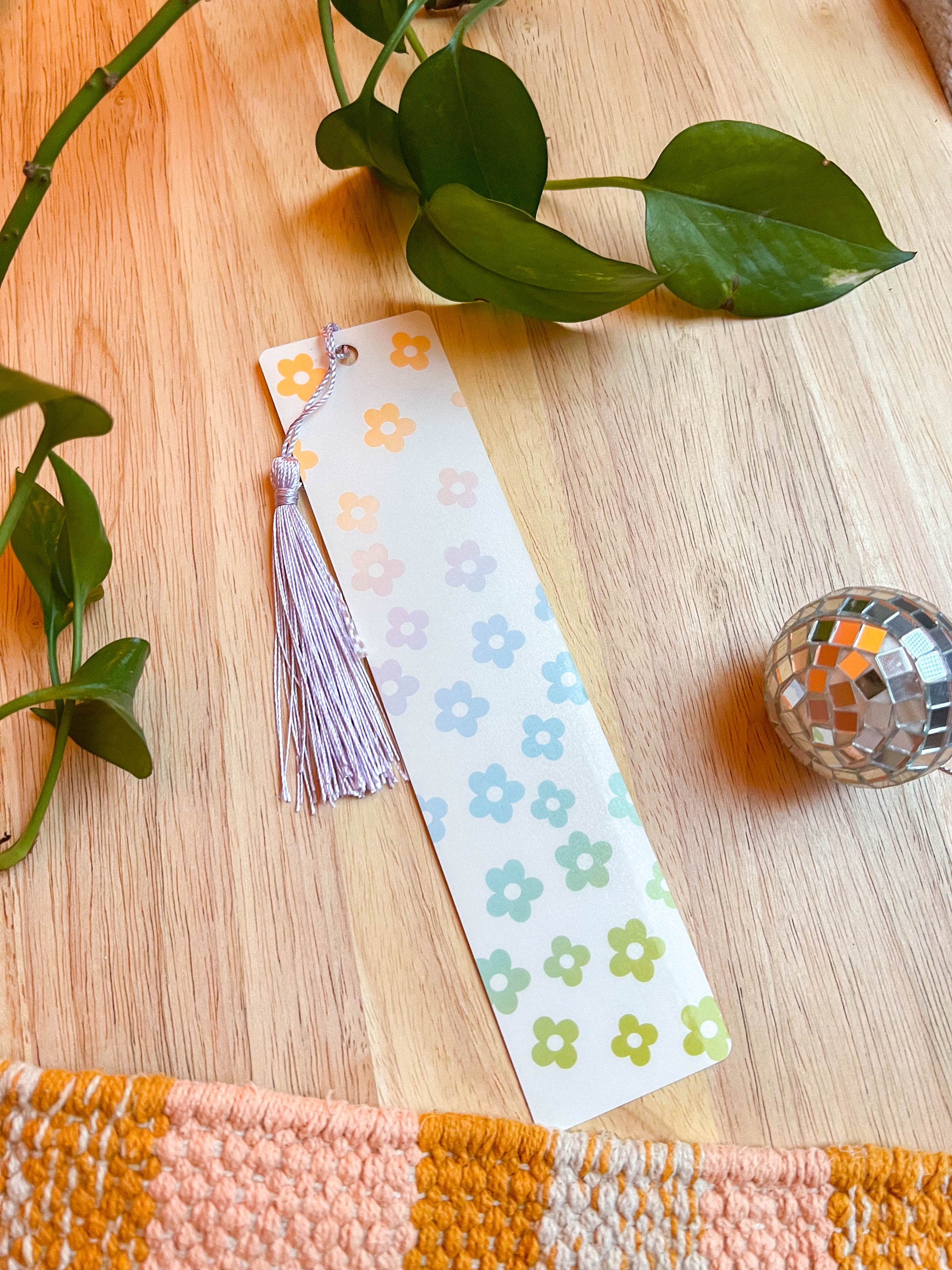 Rainbow Flower Bookmark