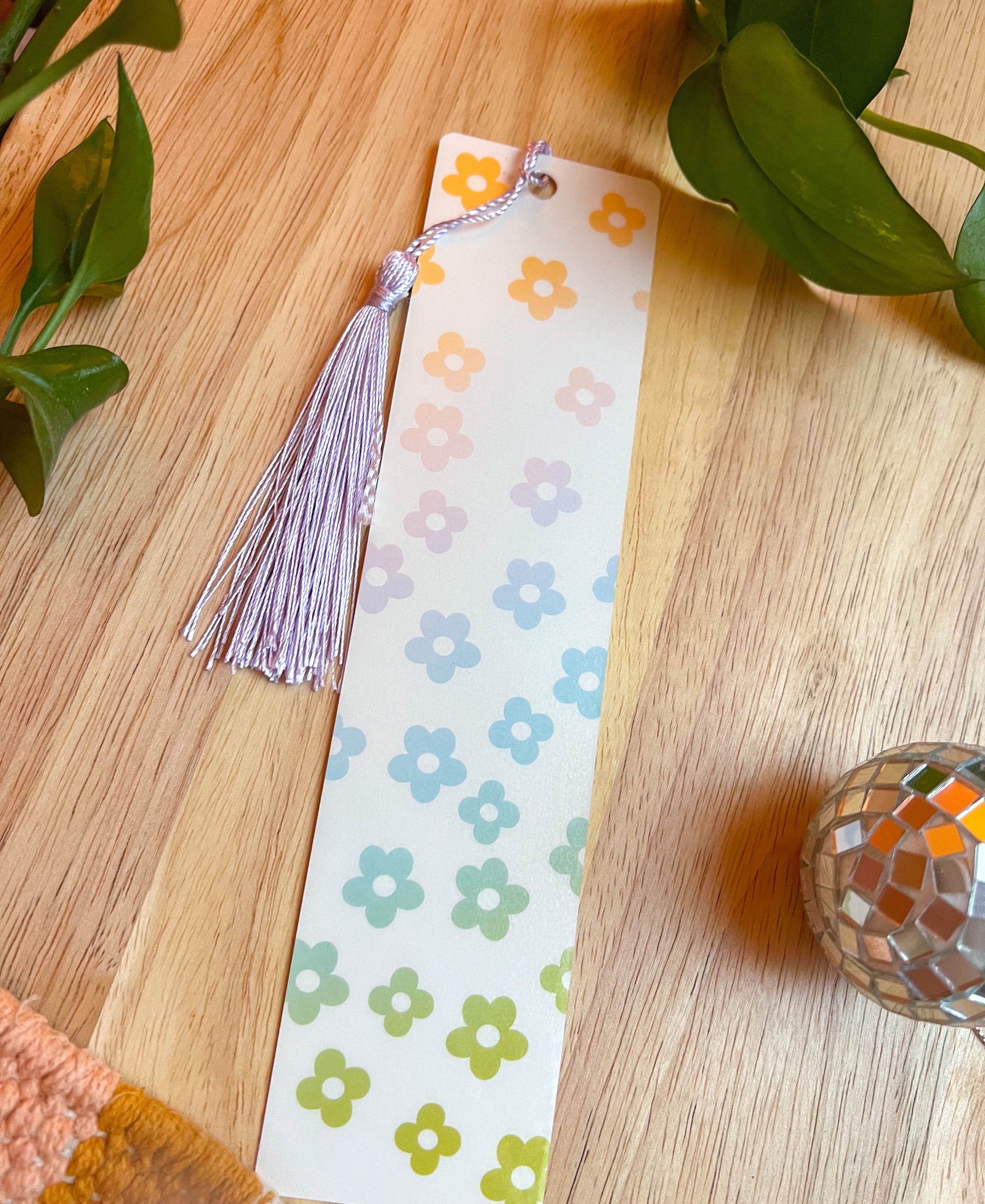 Rainbow Flower Bookmark