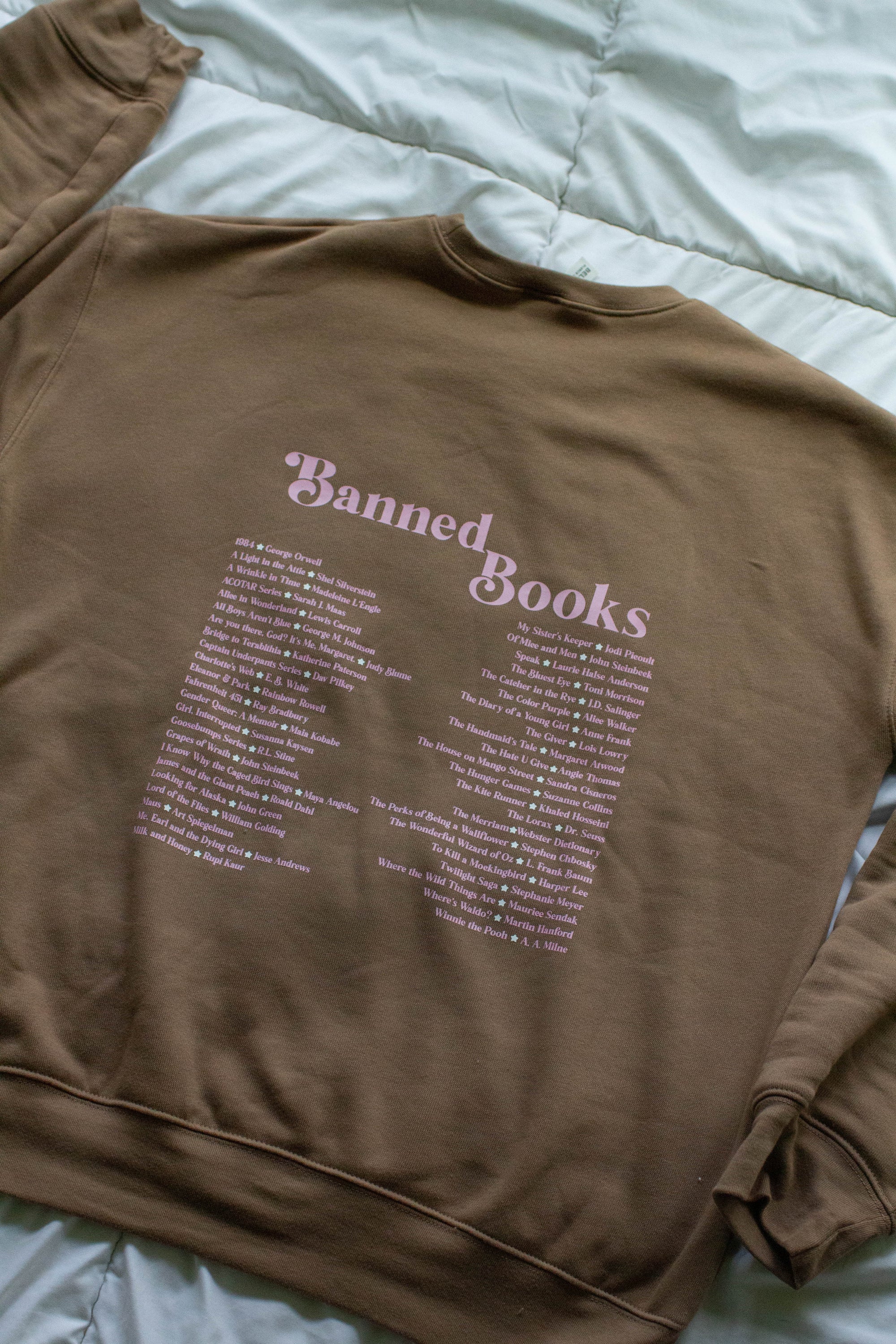 Pink Espresso Banned Book Lover Crewneck