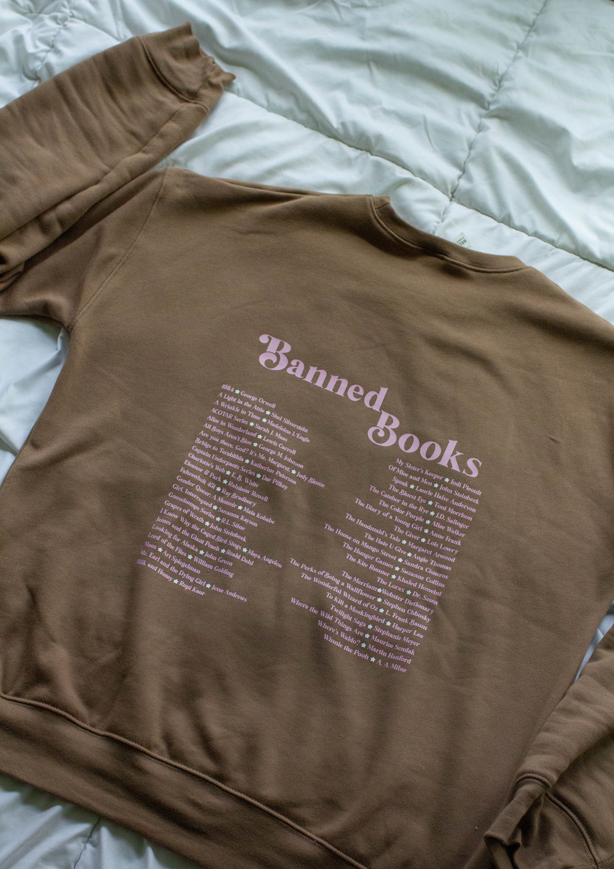 Pink Espresso Banned Book Lover Crewneck