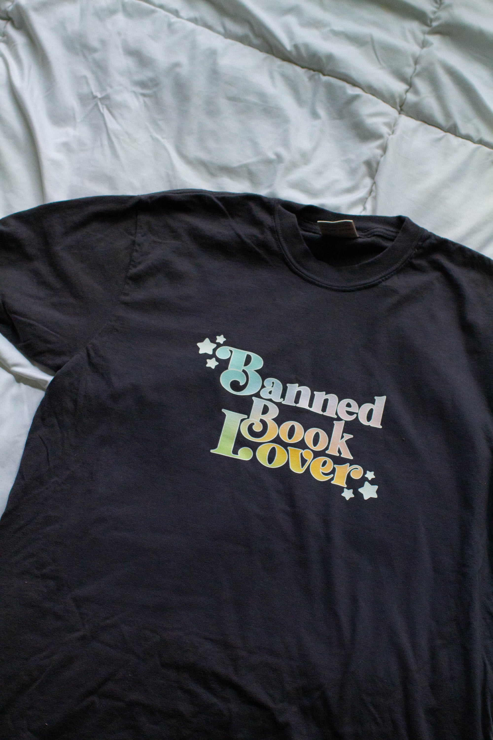 Vintage Black Banned Book Lover T-Shirt