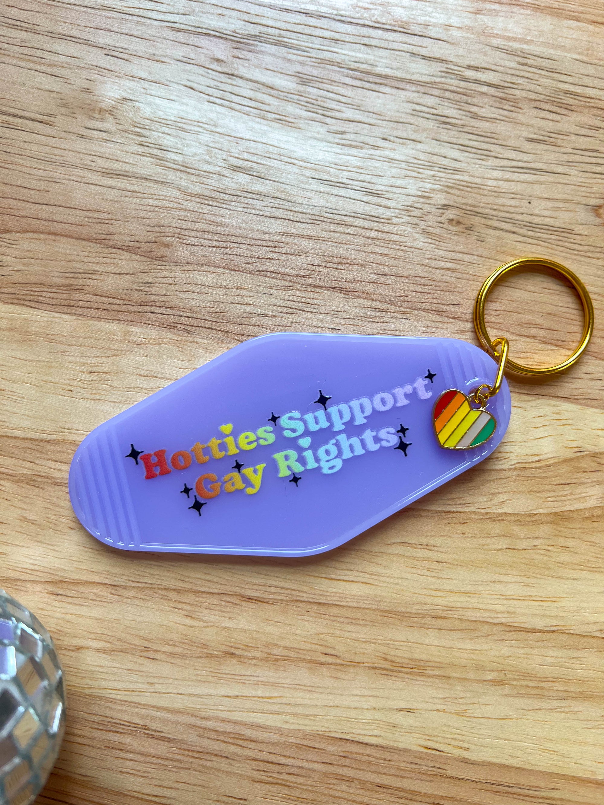 Hotties Support Gay Rights Keychain
