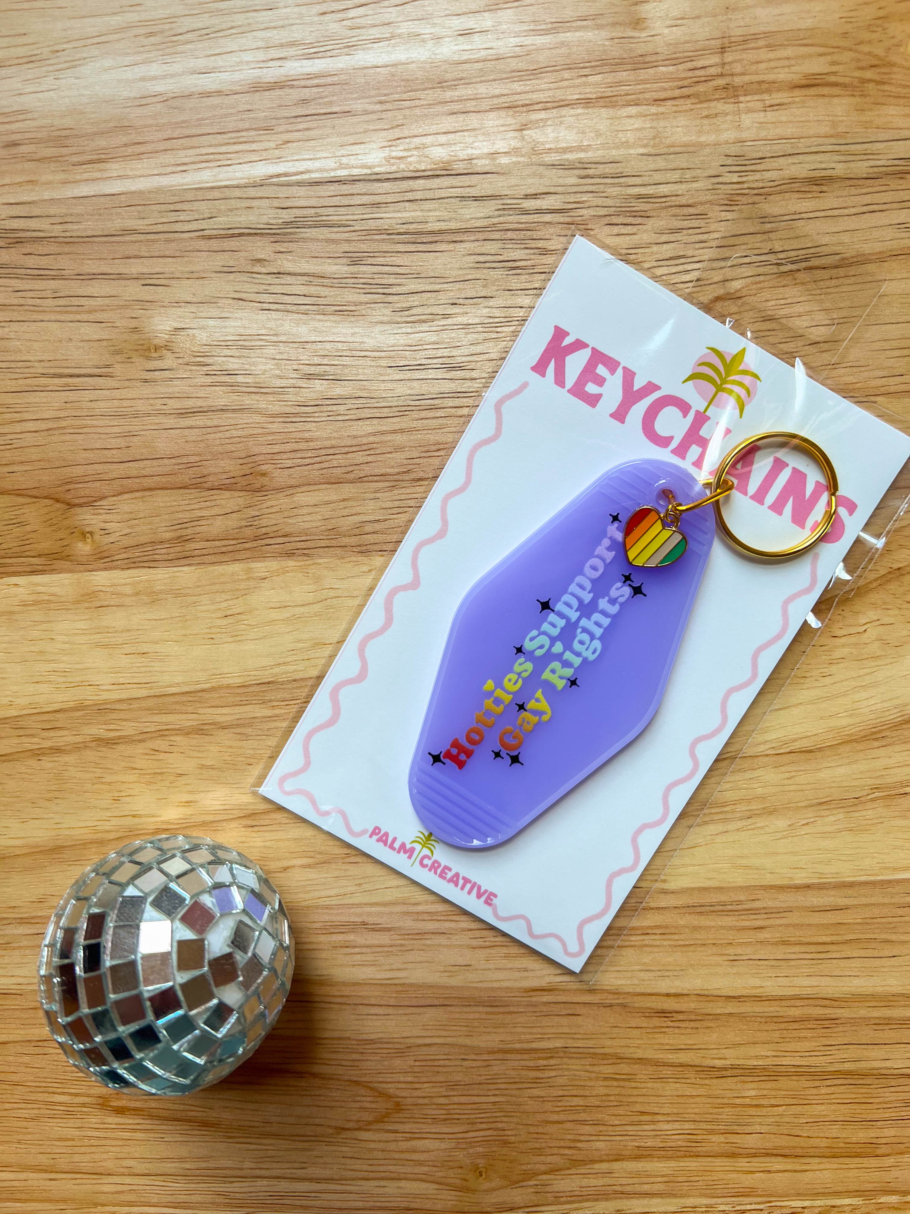 Hotties Support Gay Rights Keychain