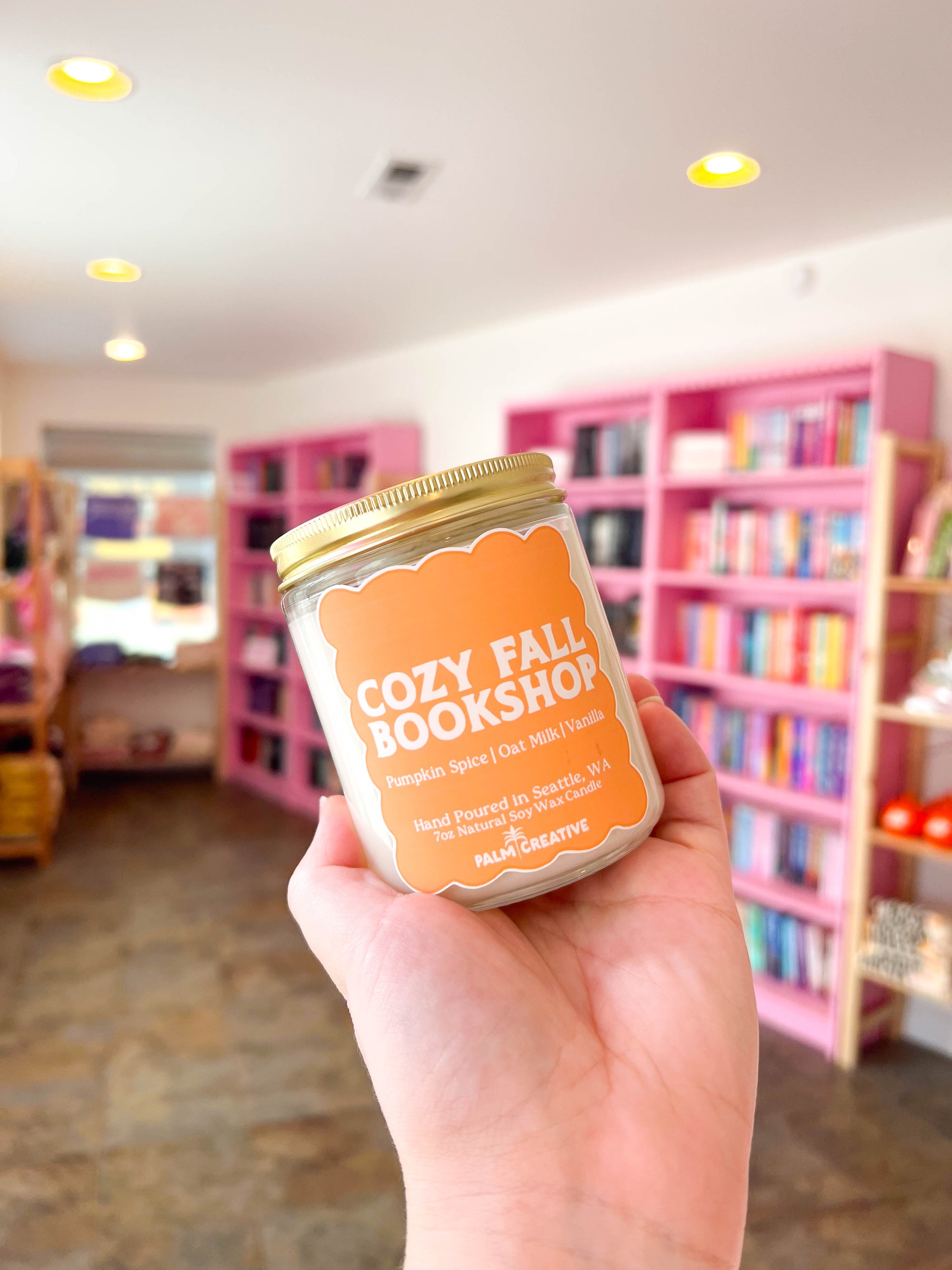 Cozy Fall Bookshop Candle
