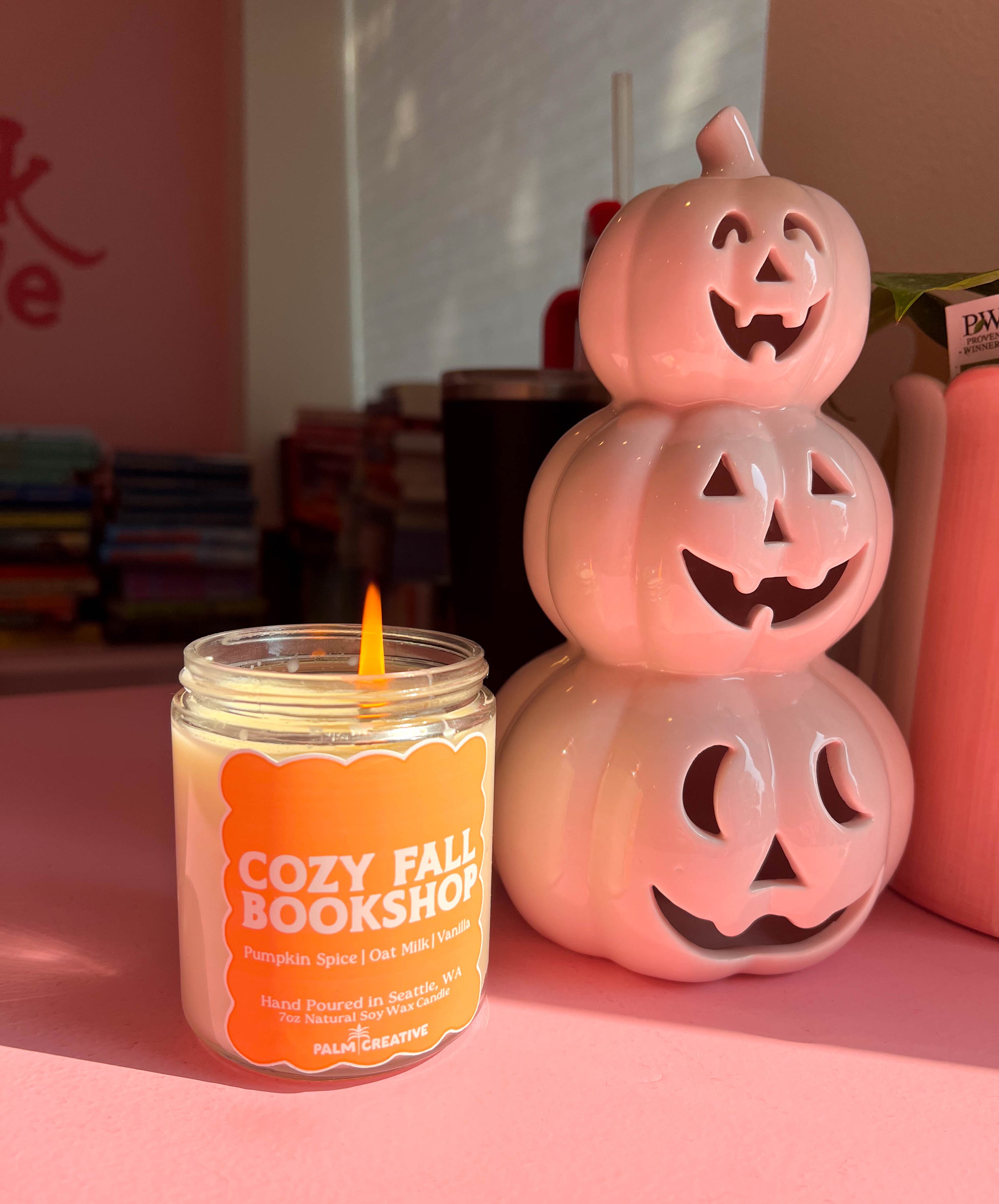Cozy Fall Bookshop Candle