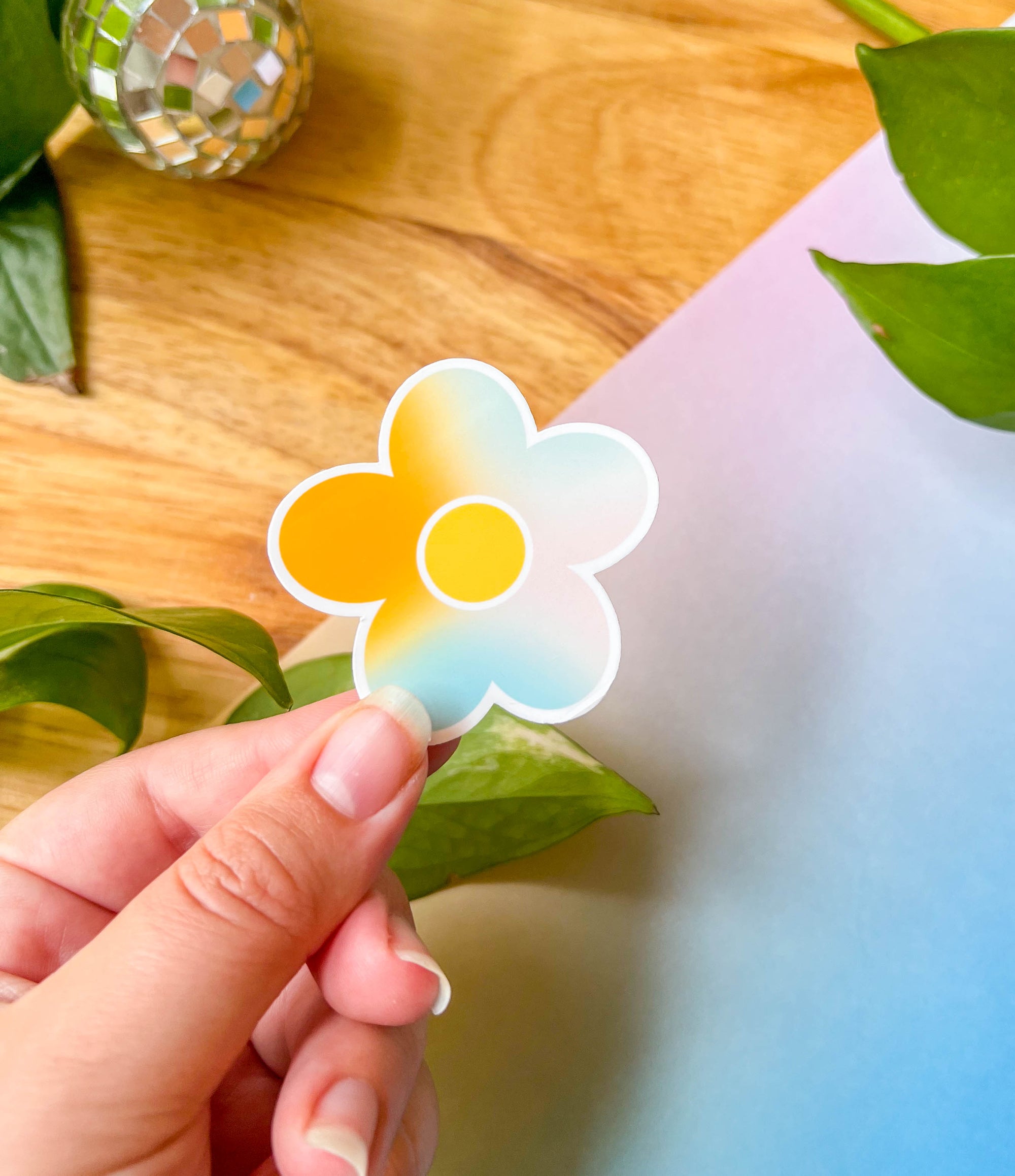 Rainbow Flower Sticker