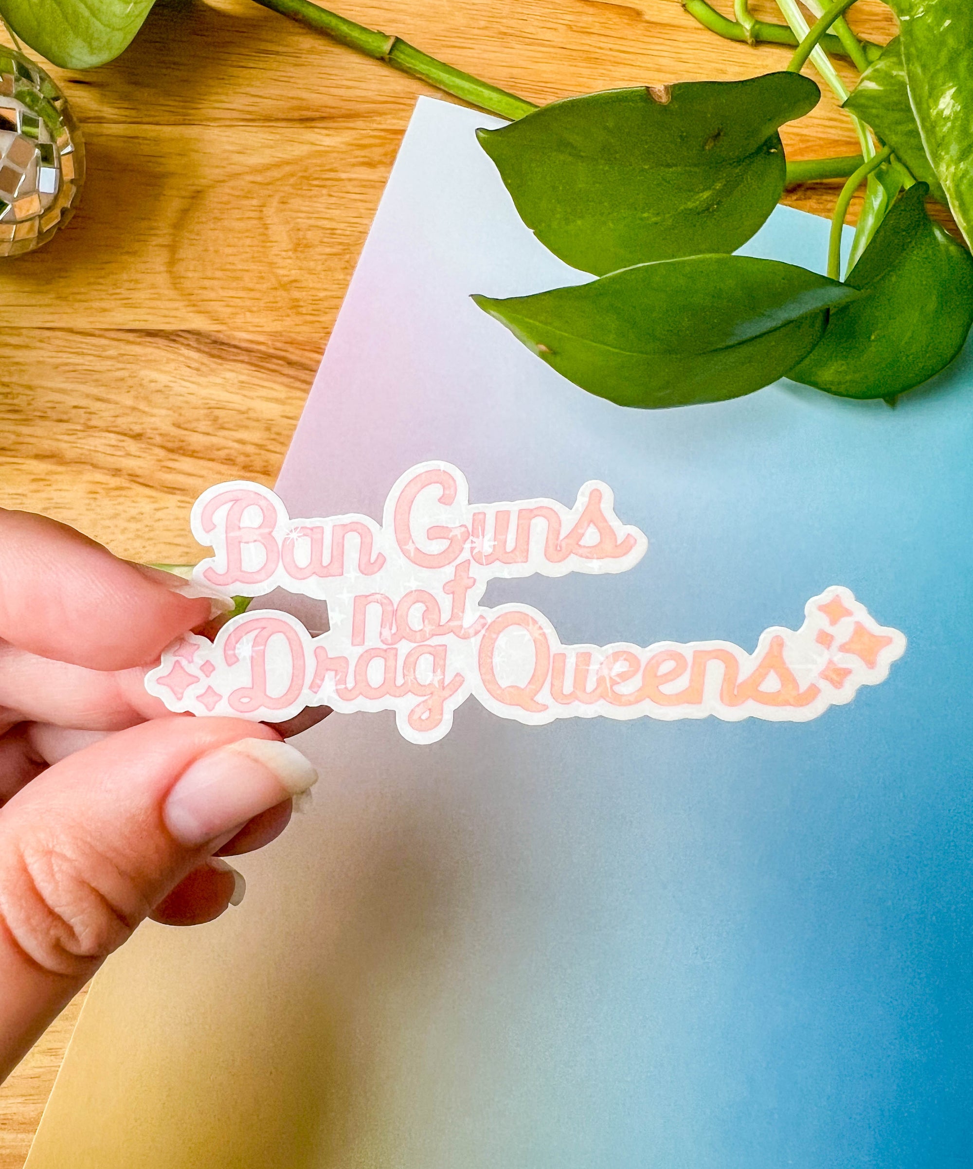 Ban Guns Not Drag Queens Sticker