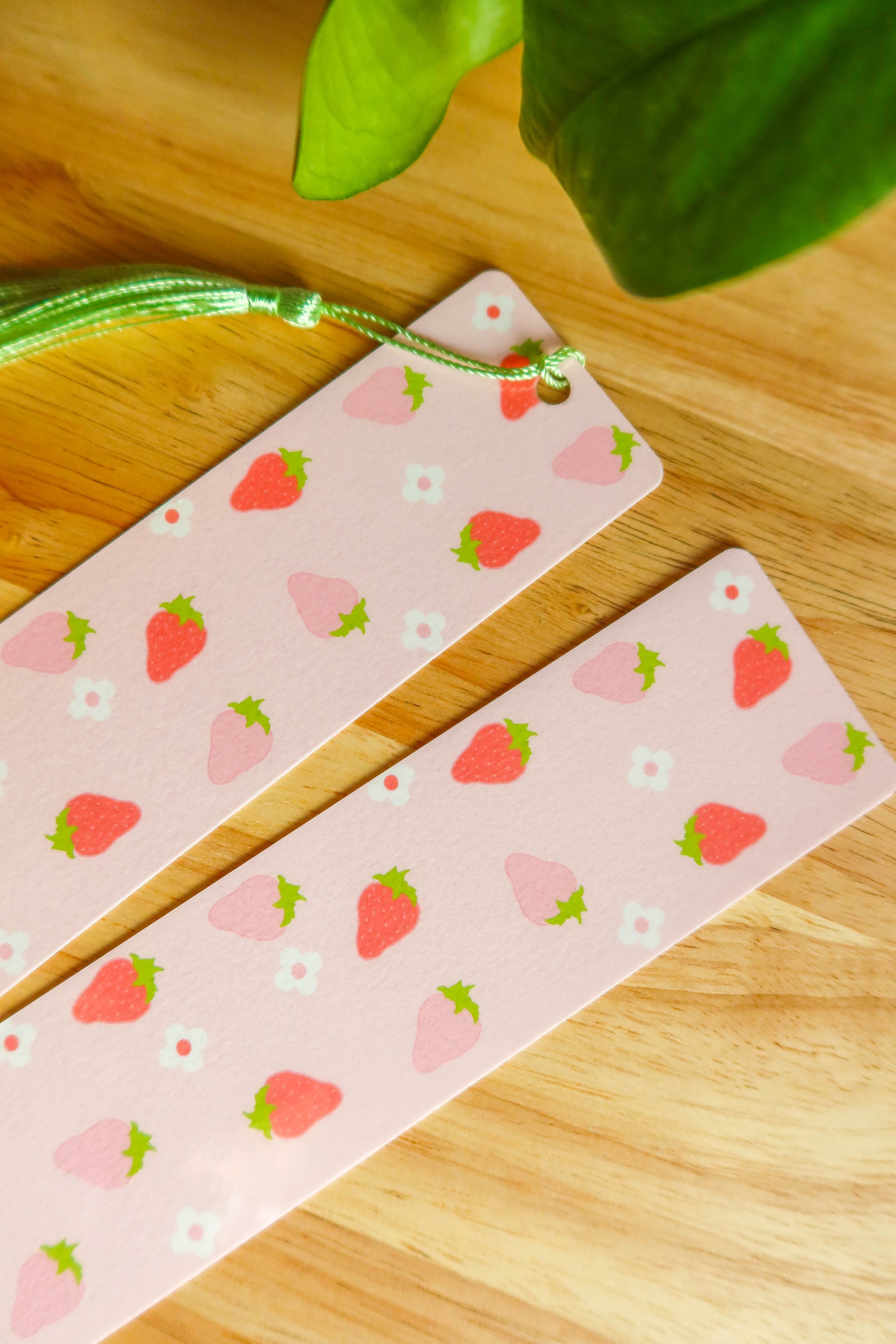 Pink Strawberry Bookmark