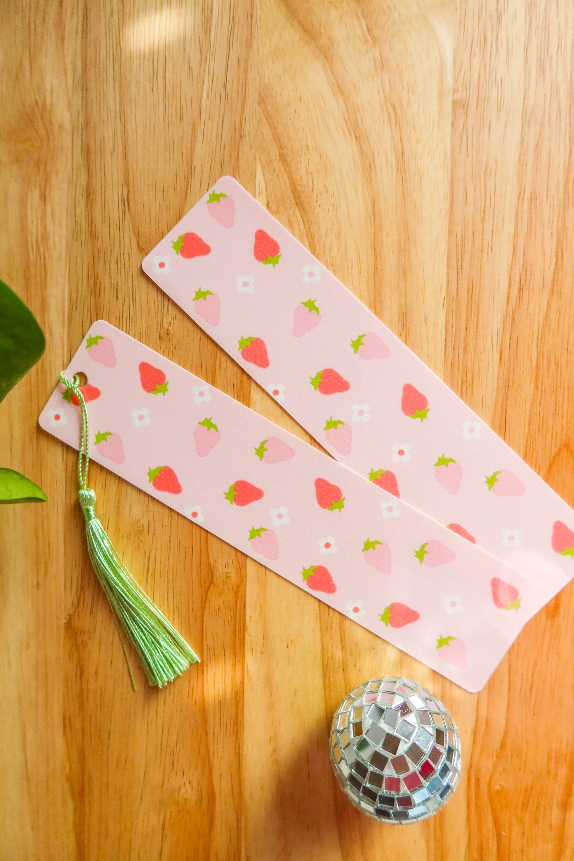 Pink Strawberry Bookmark