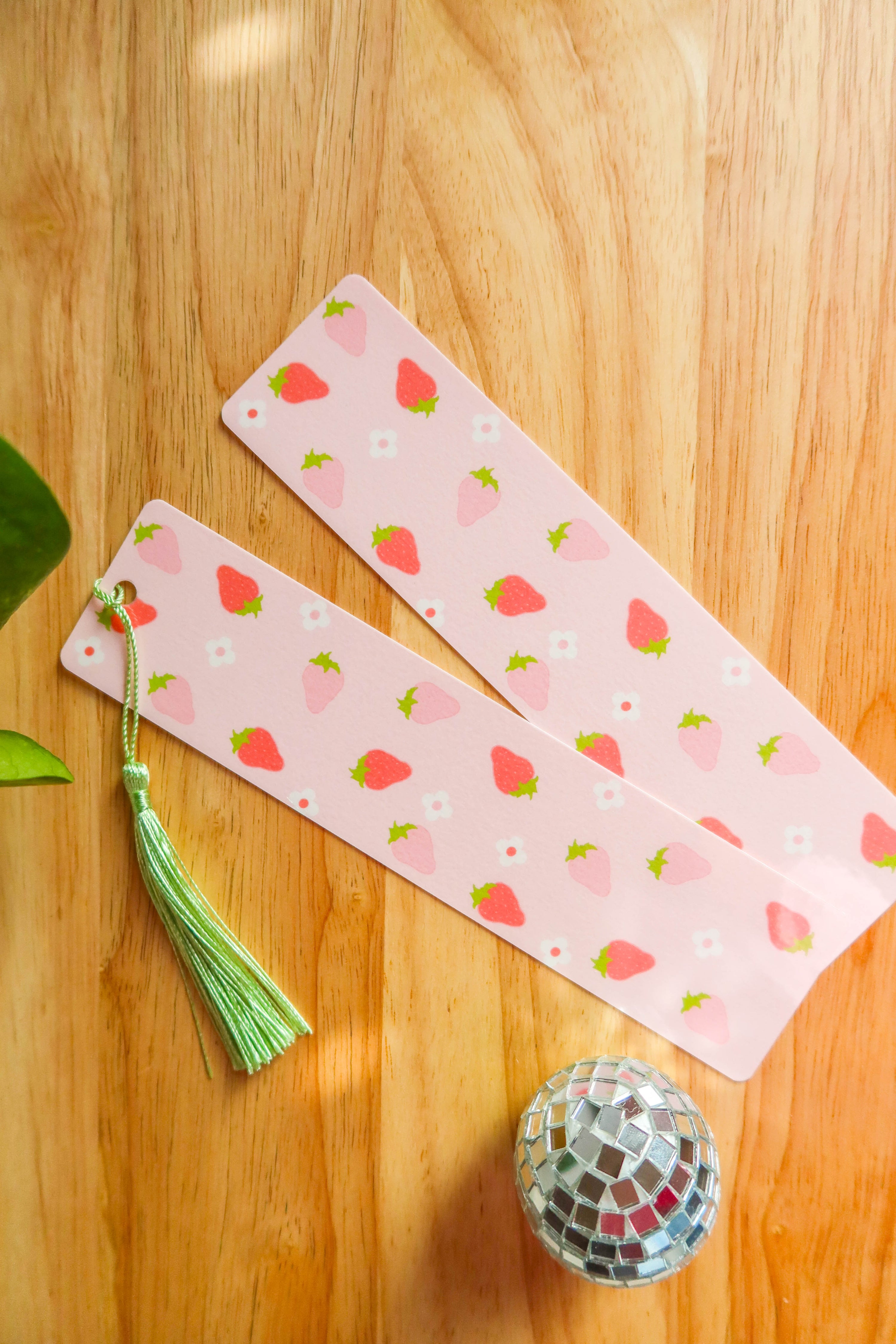 Pink Strawberry Bookmark