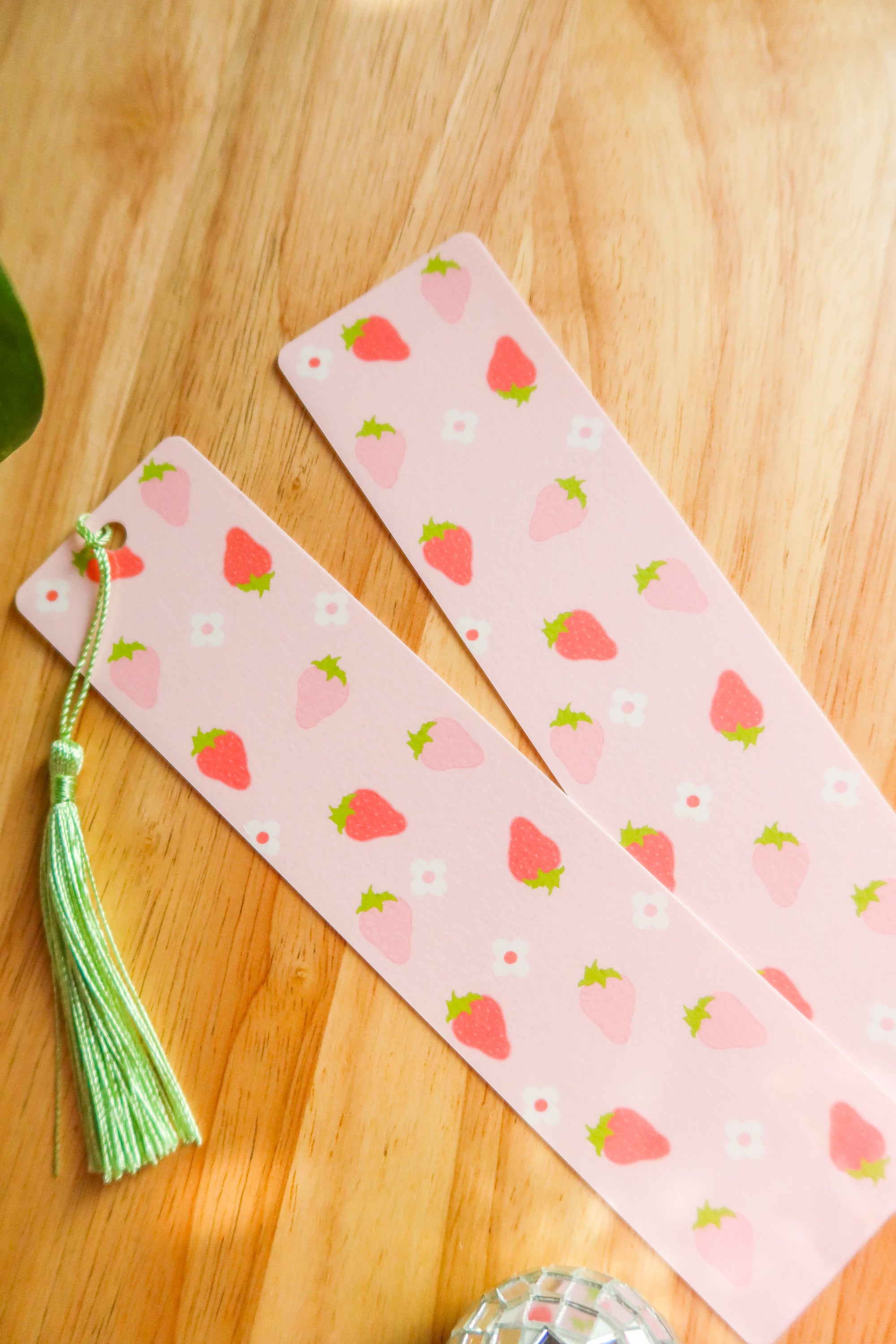 Pink Strawberry Bookmark