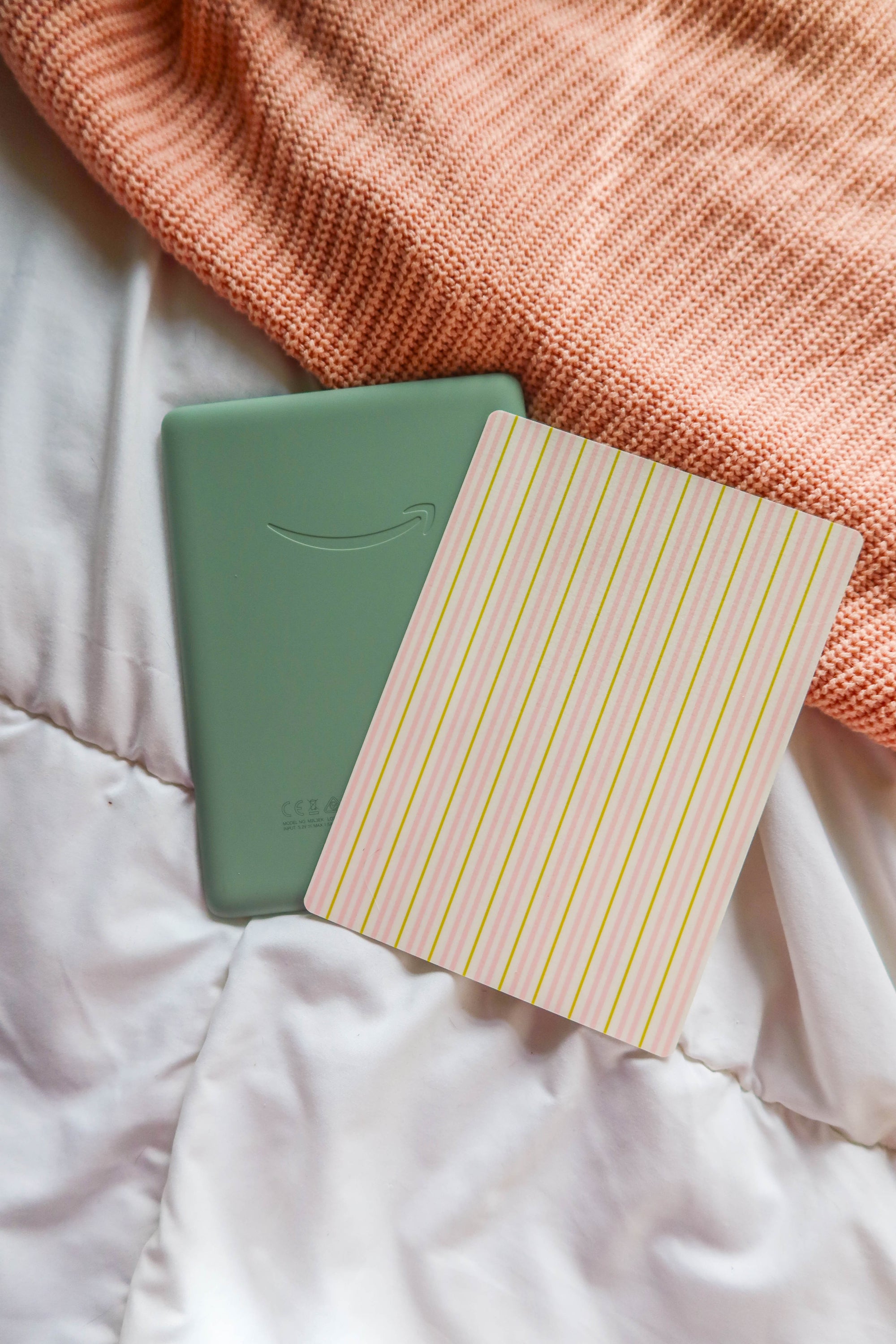 Pink+Green Stripe Kindle Case Insert