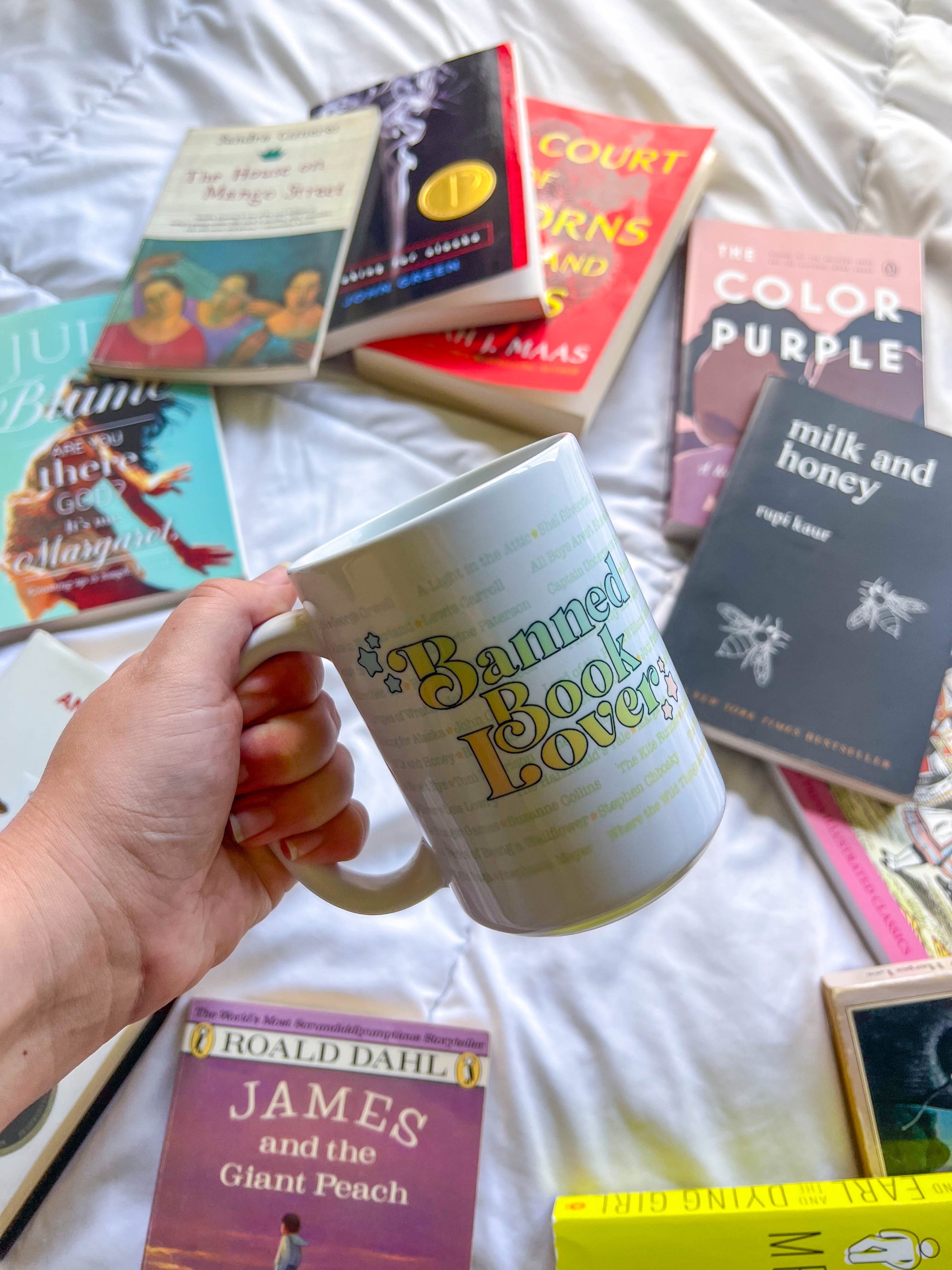 Banned Book Lover Rainbow Mug