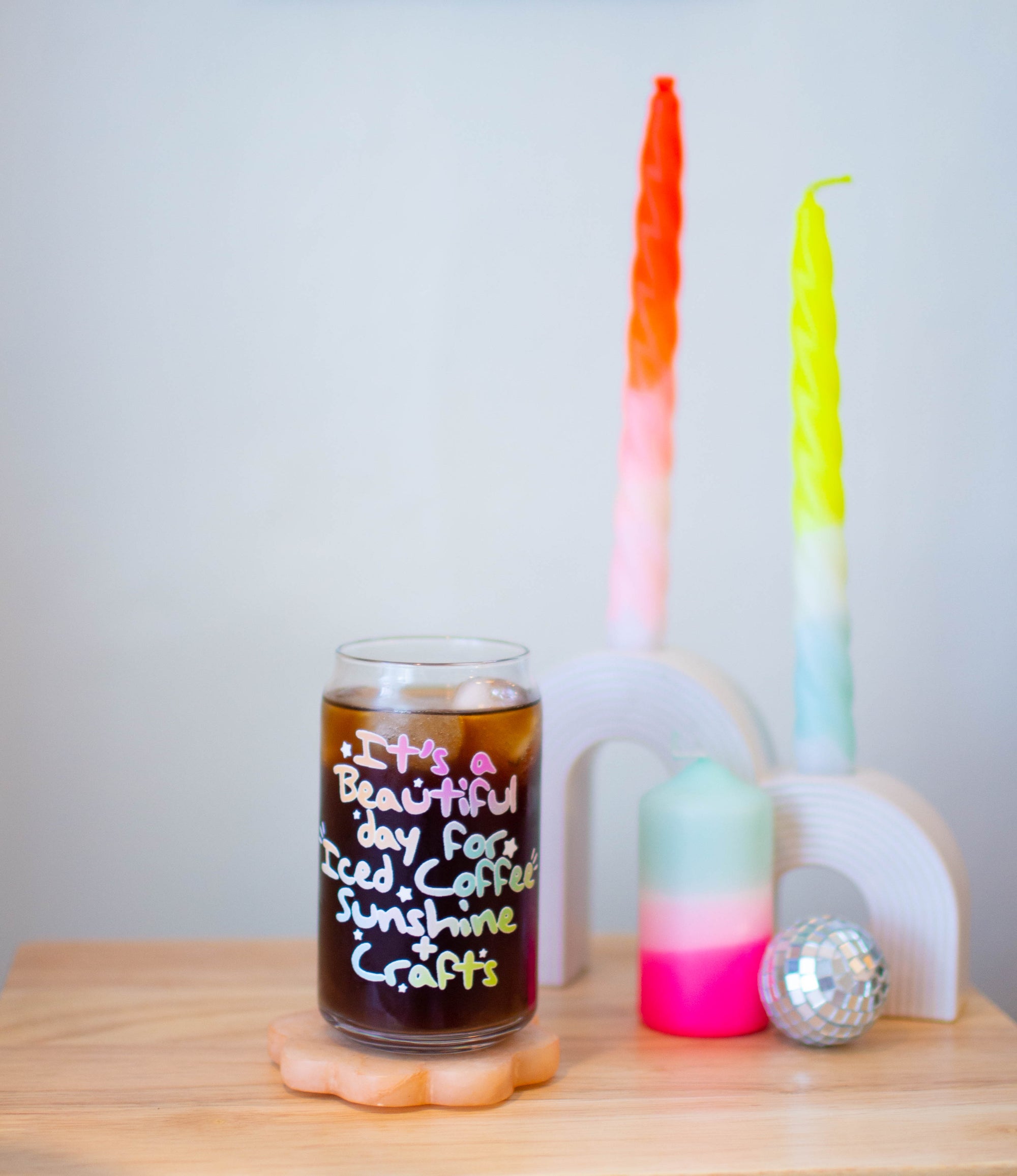 It’s a beautiful day for Iced Coffee Sunshine+Crafts 16oz Cup