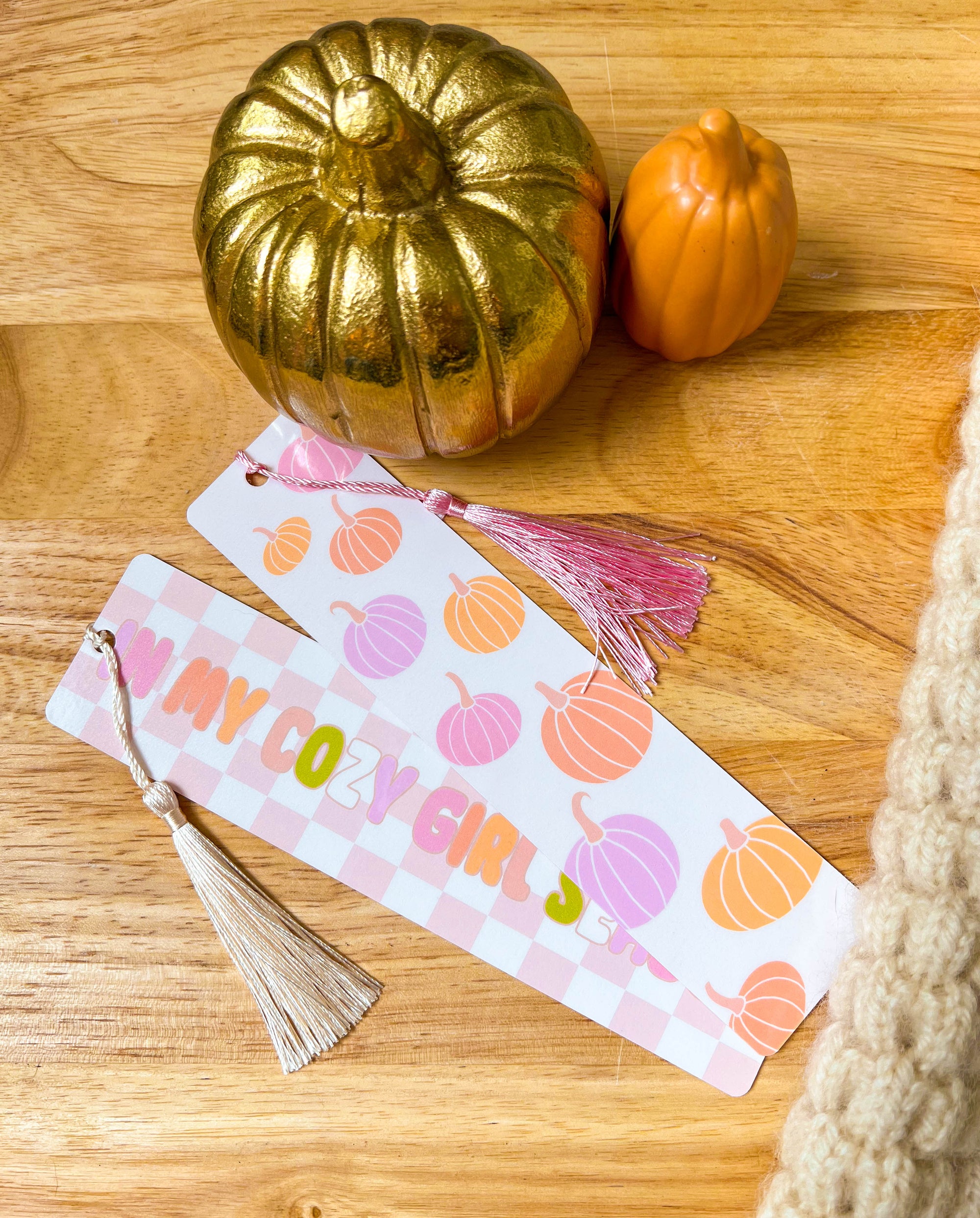 Cozy Girl Fall Bookmarks