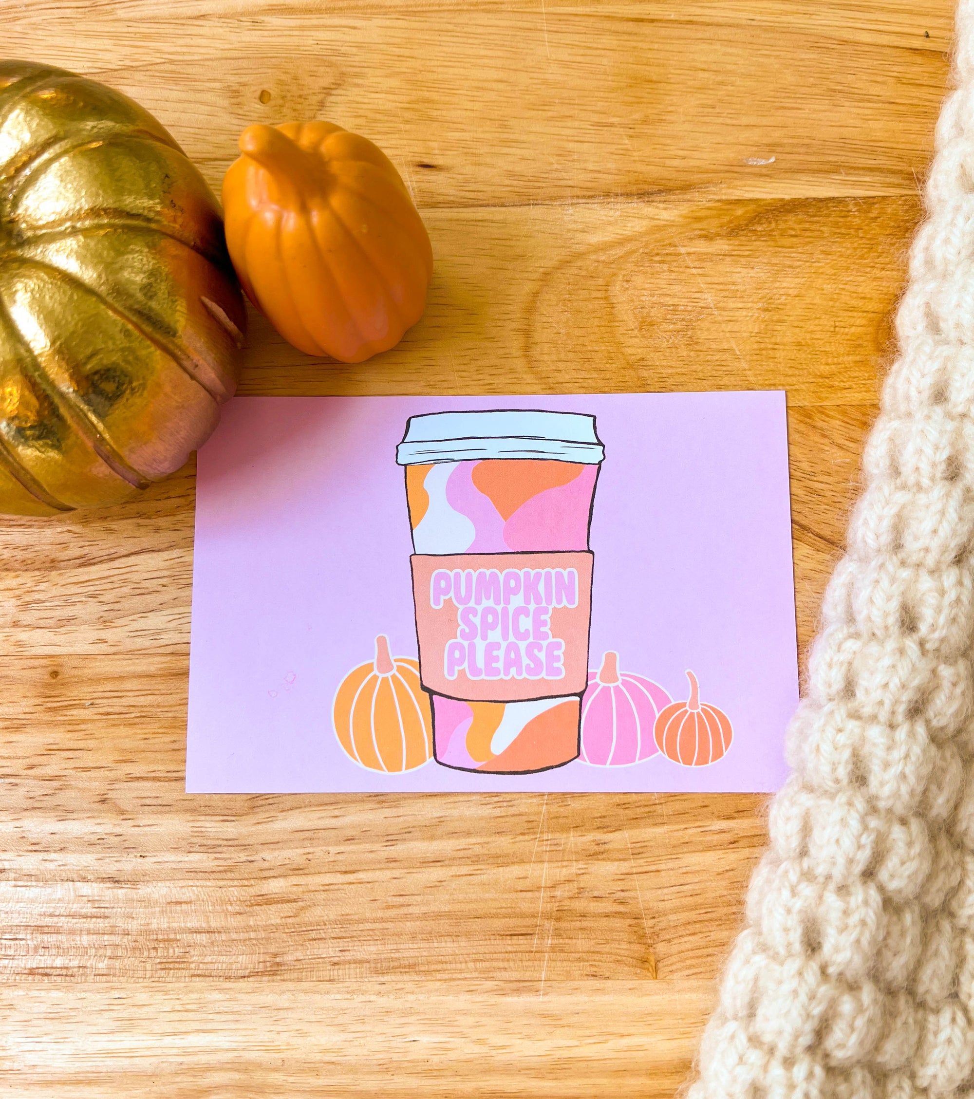 Cozy Girl Fall Postcards