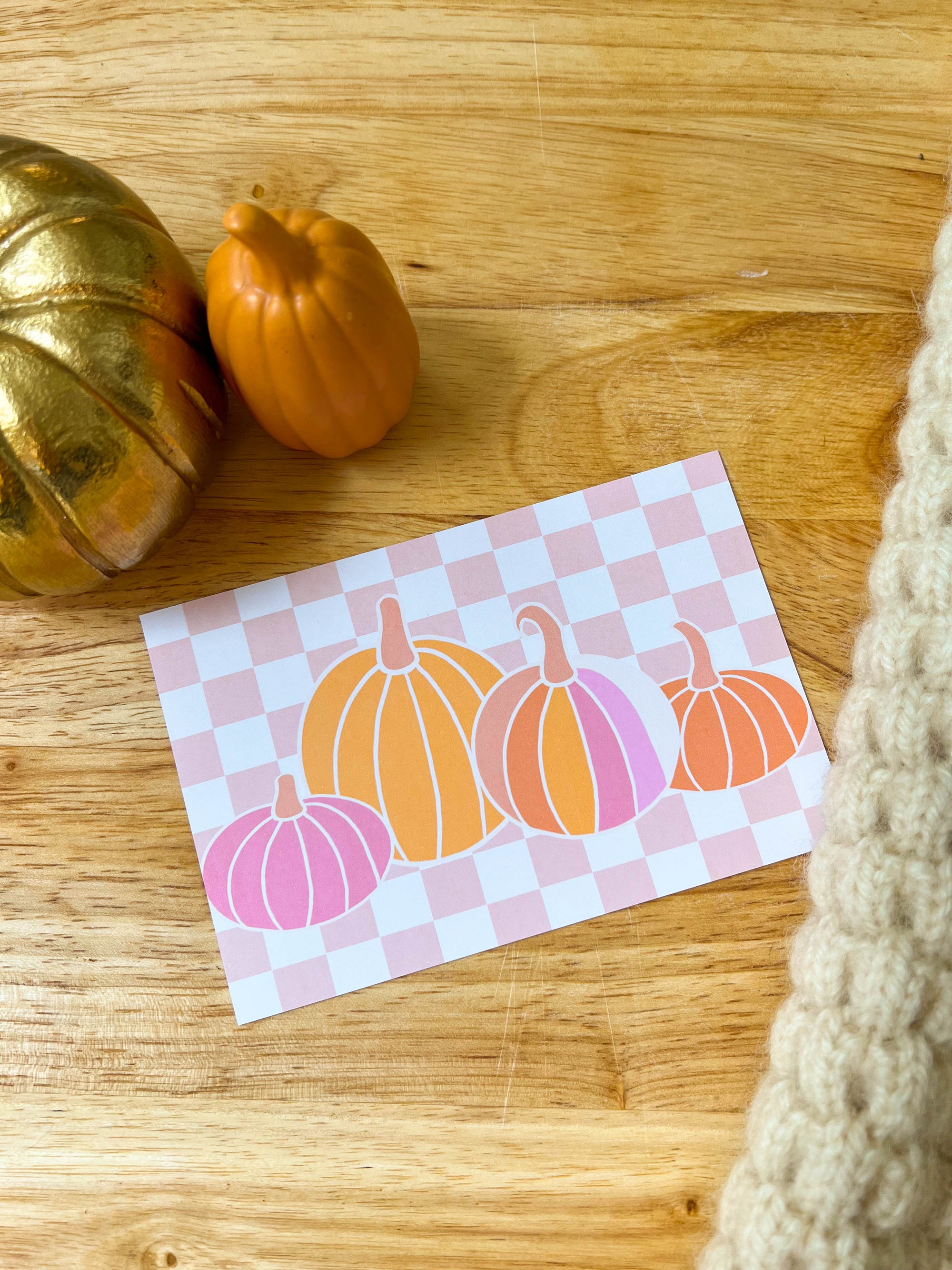 Cozy Girl Fall Postcards