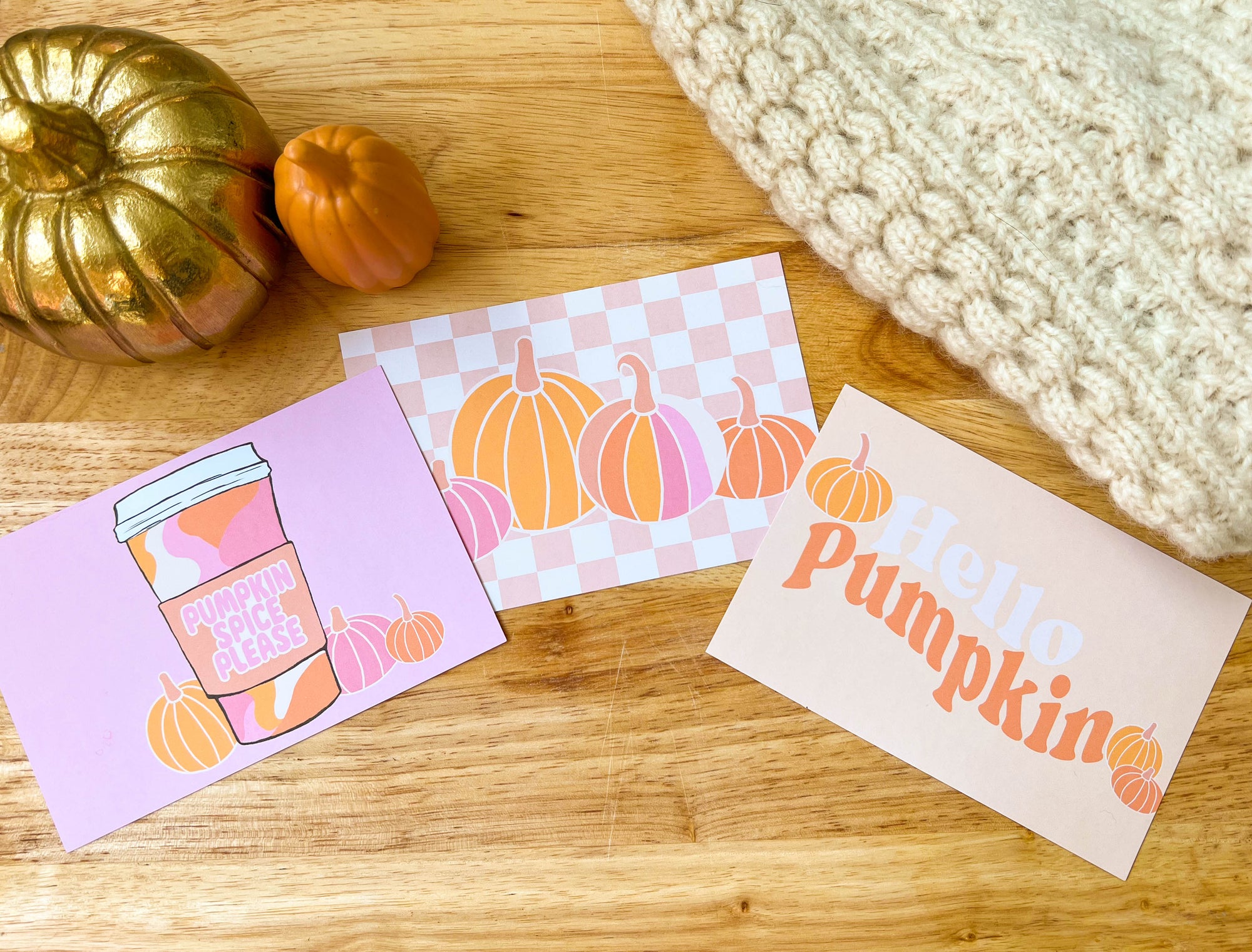 Cozy Girl Fall Postcards