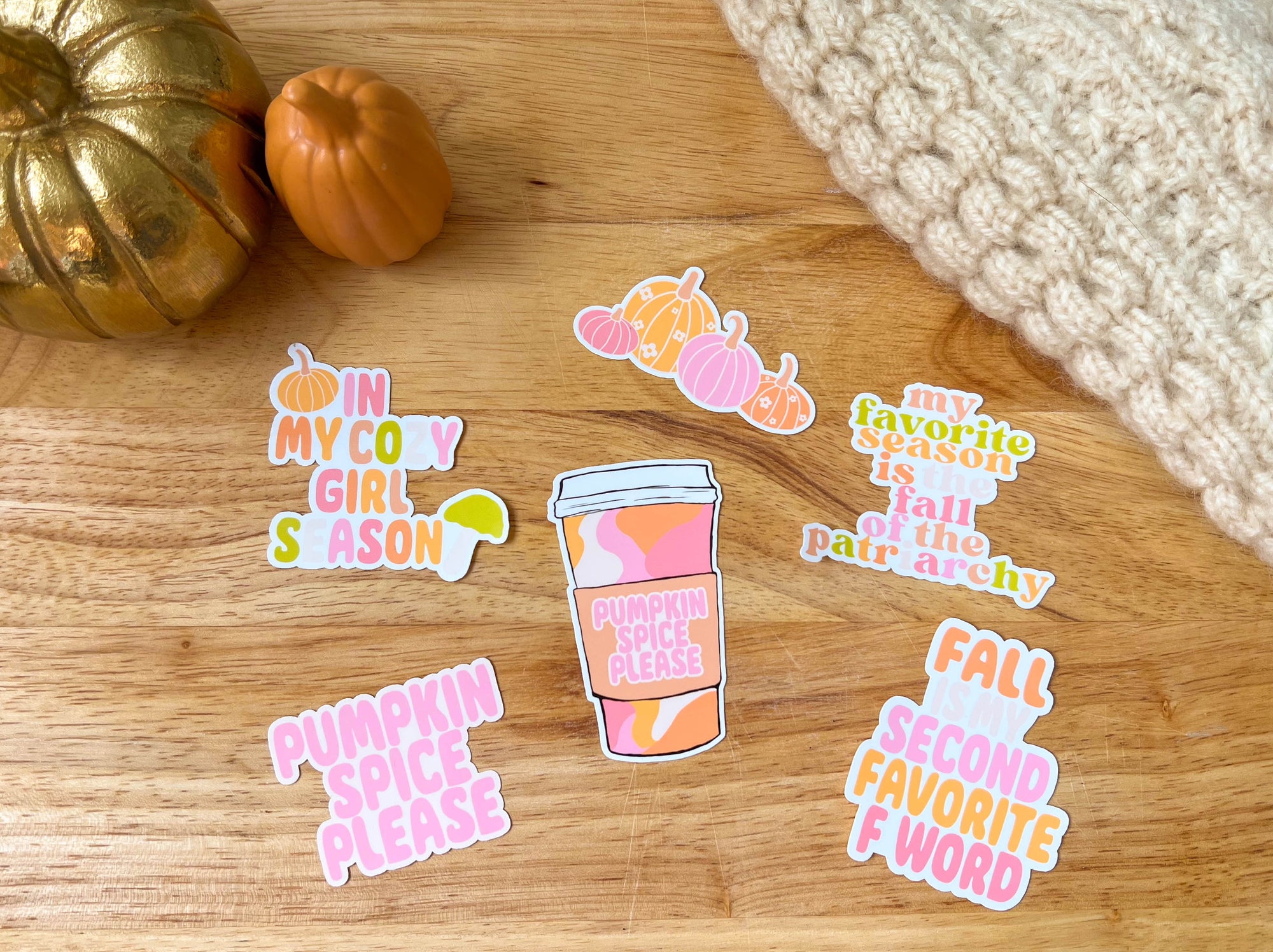 Cozy Girl Fall Stickers