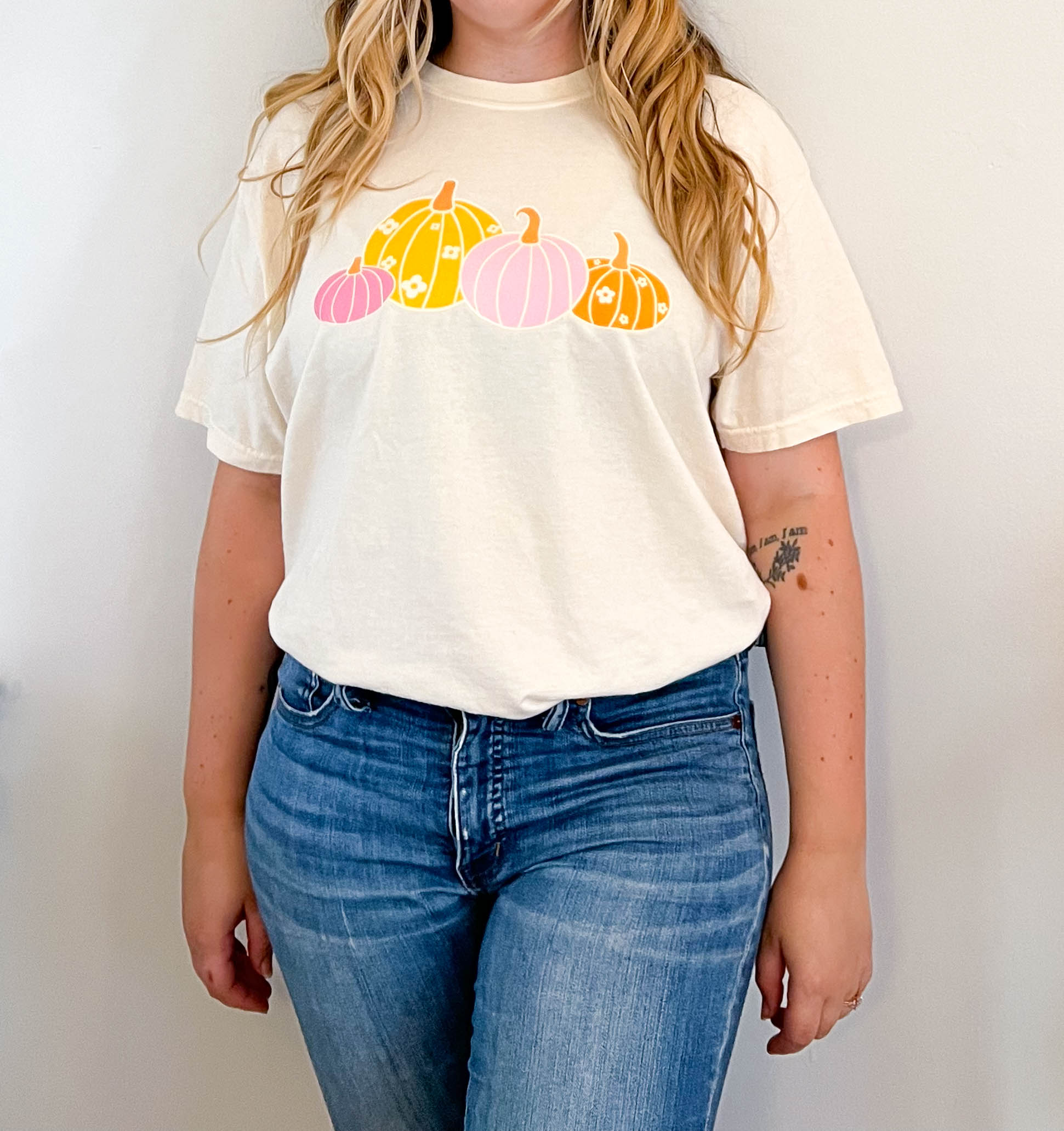 Pink Pumpkin Flower T-Shirt