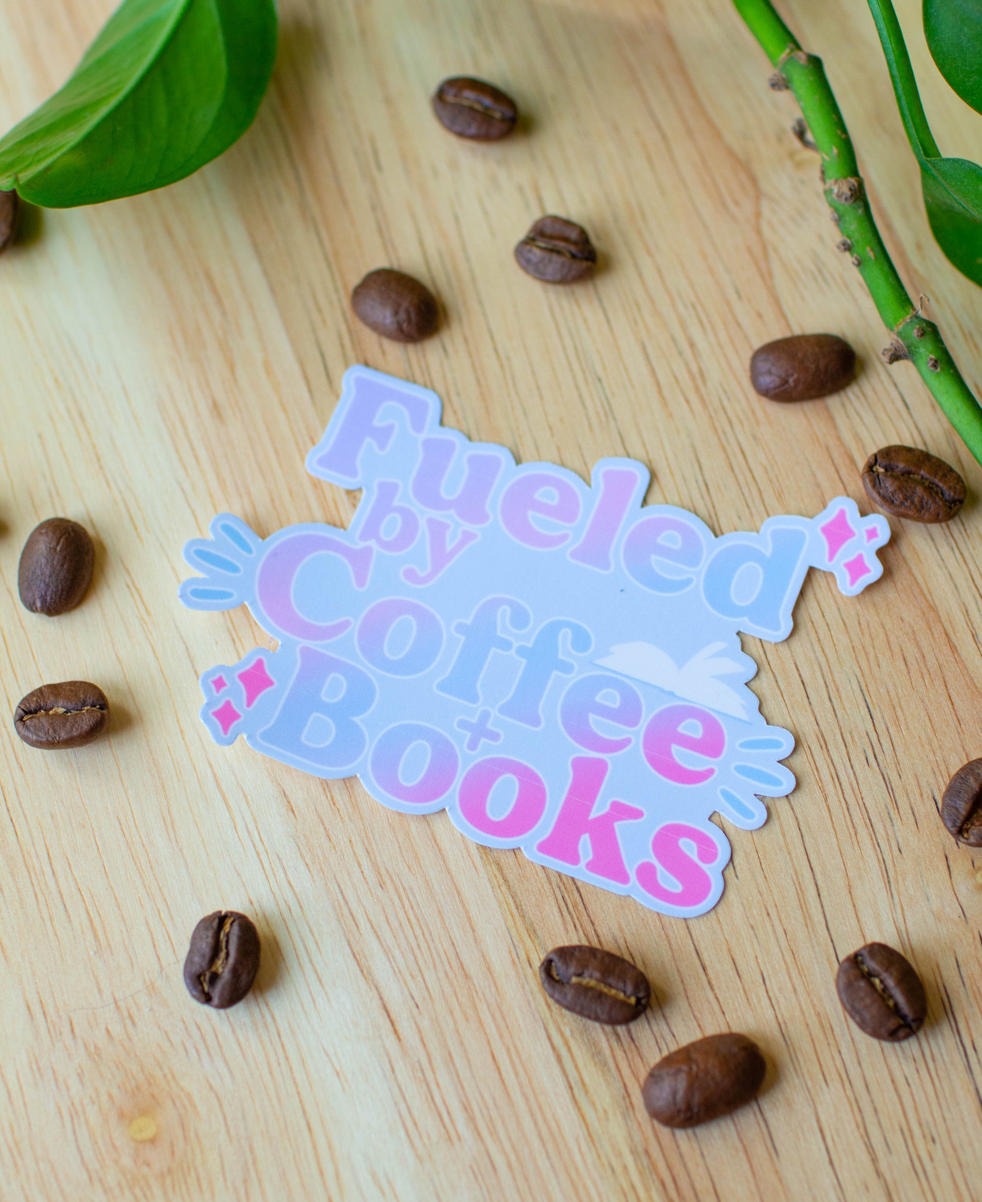 Fueled by Coffee+Books Sticker