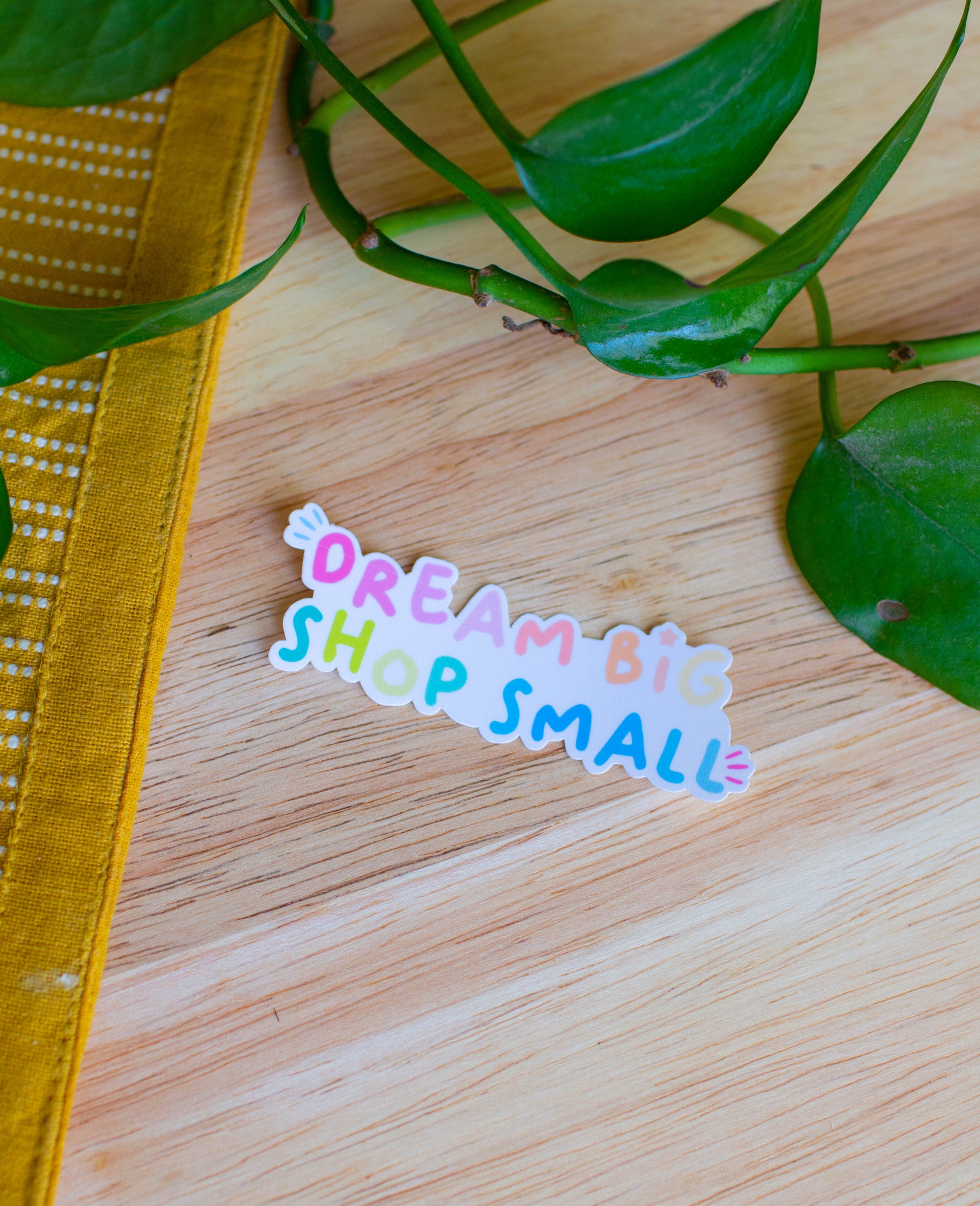 Dream Big Shop Small Sticker