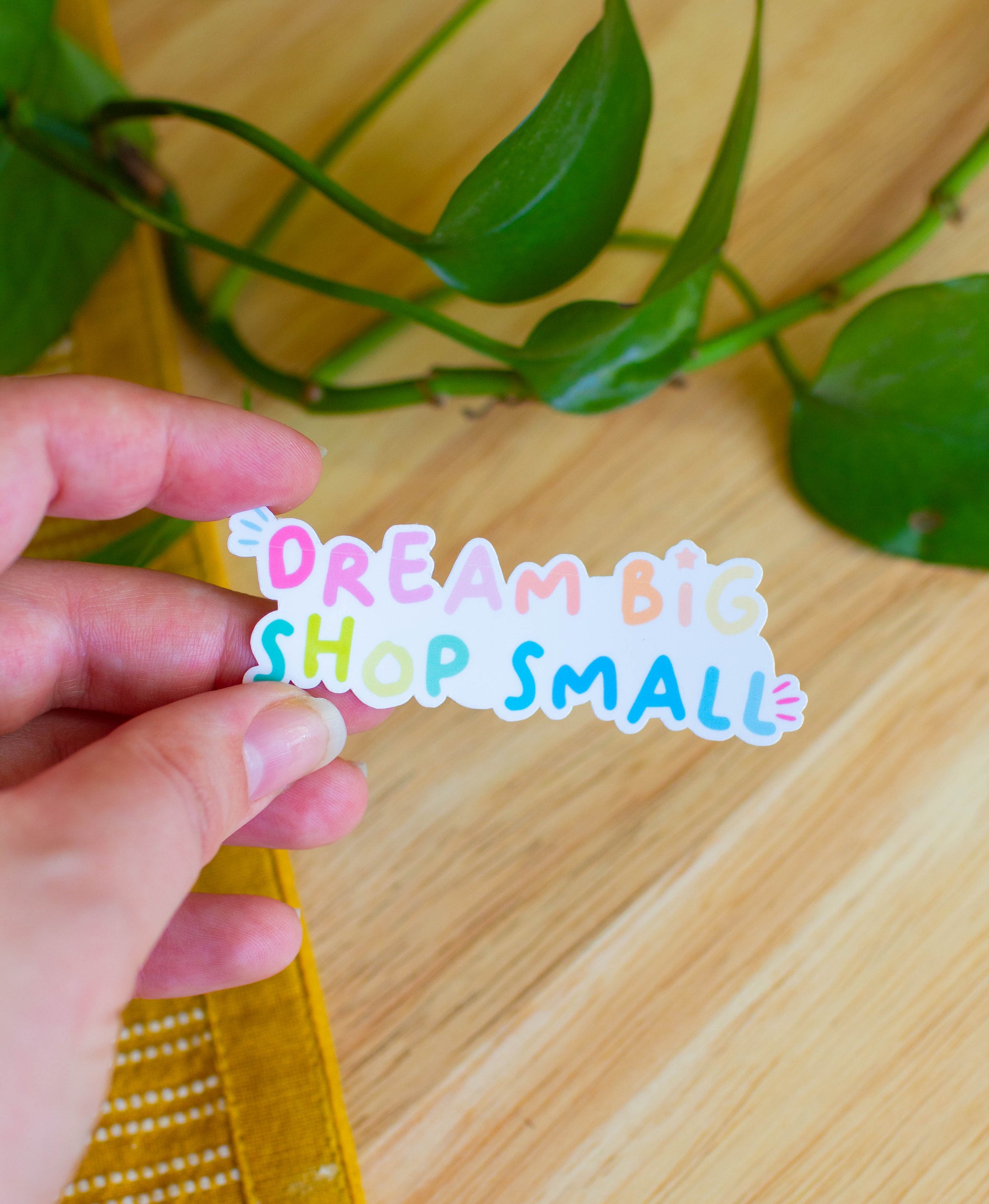 Dream Big Shop Small Sticker