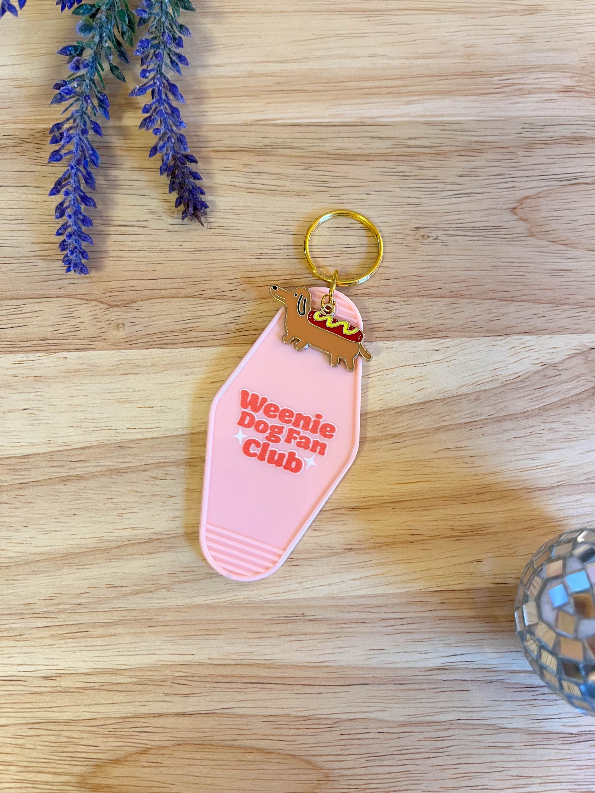 Weenie Dog Fan Club Keychain