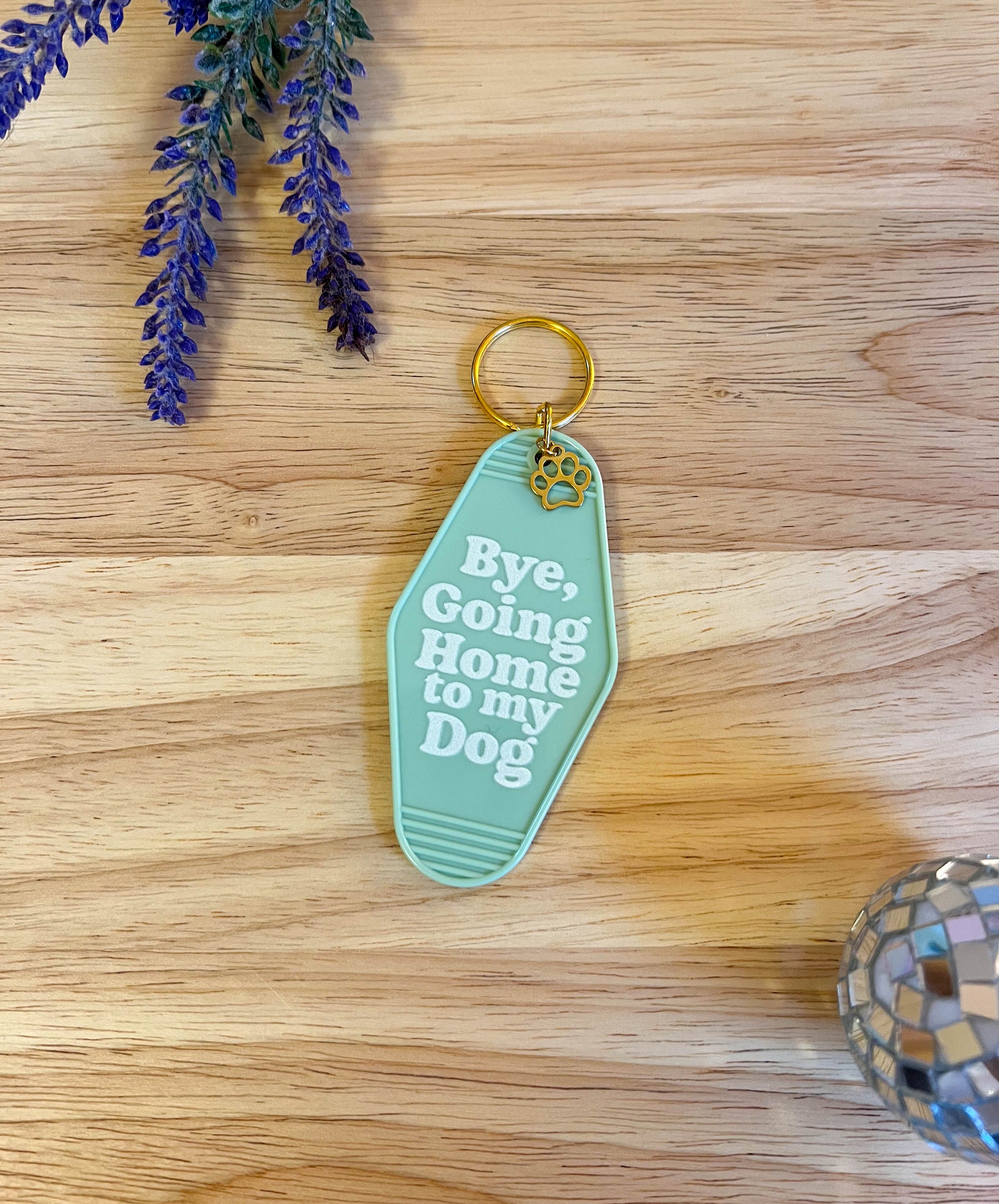 Bye, Going home to my Dog Keychain