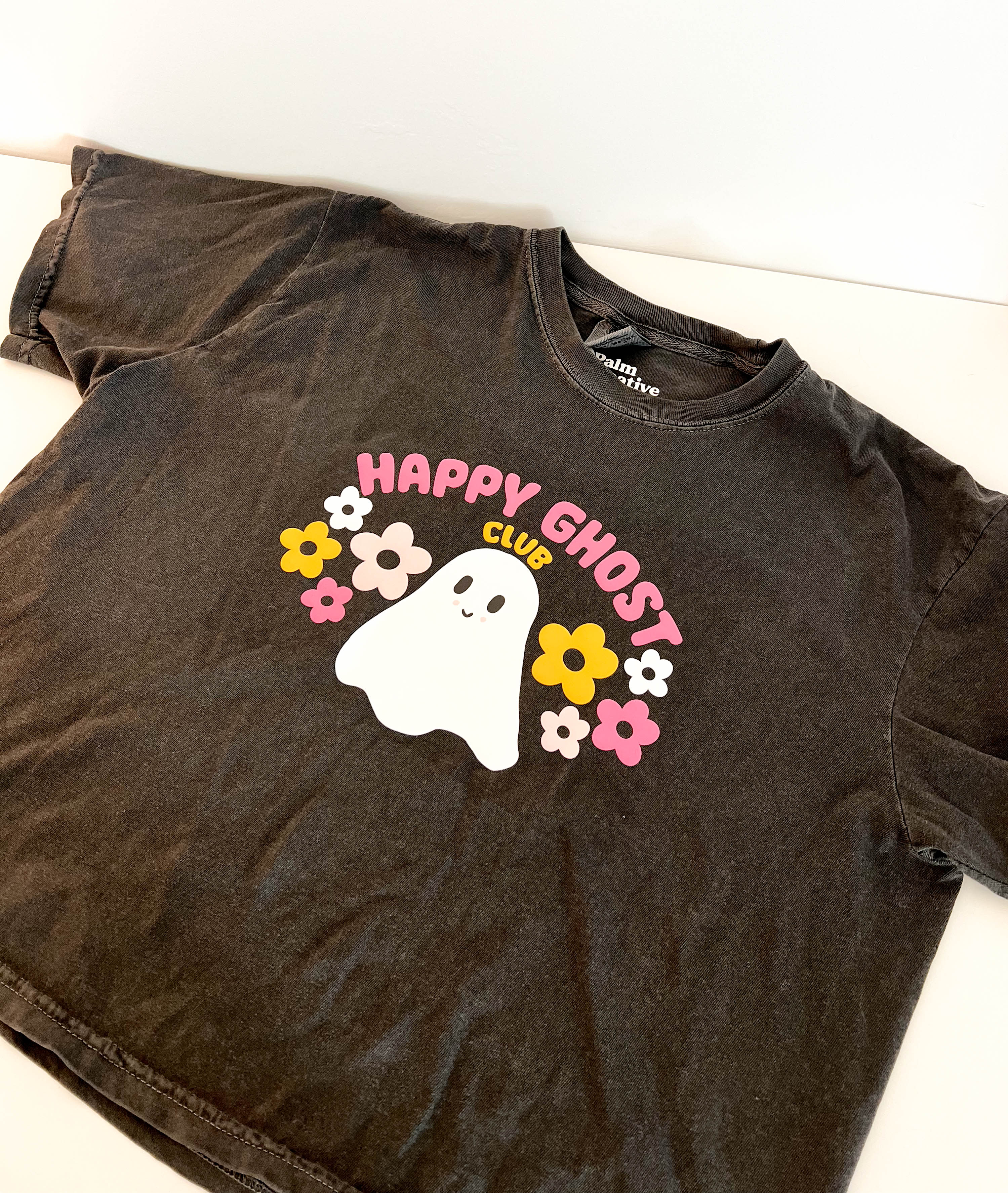 Happy Ghost Club Cropped T-Shirt