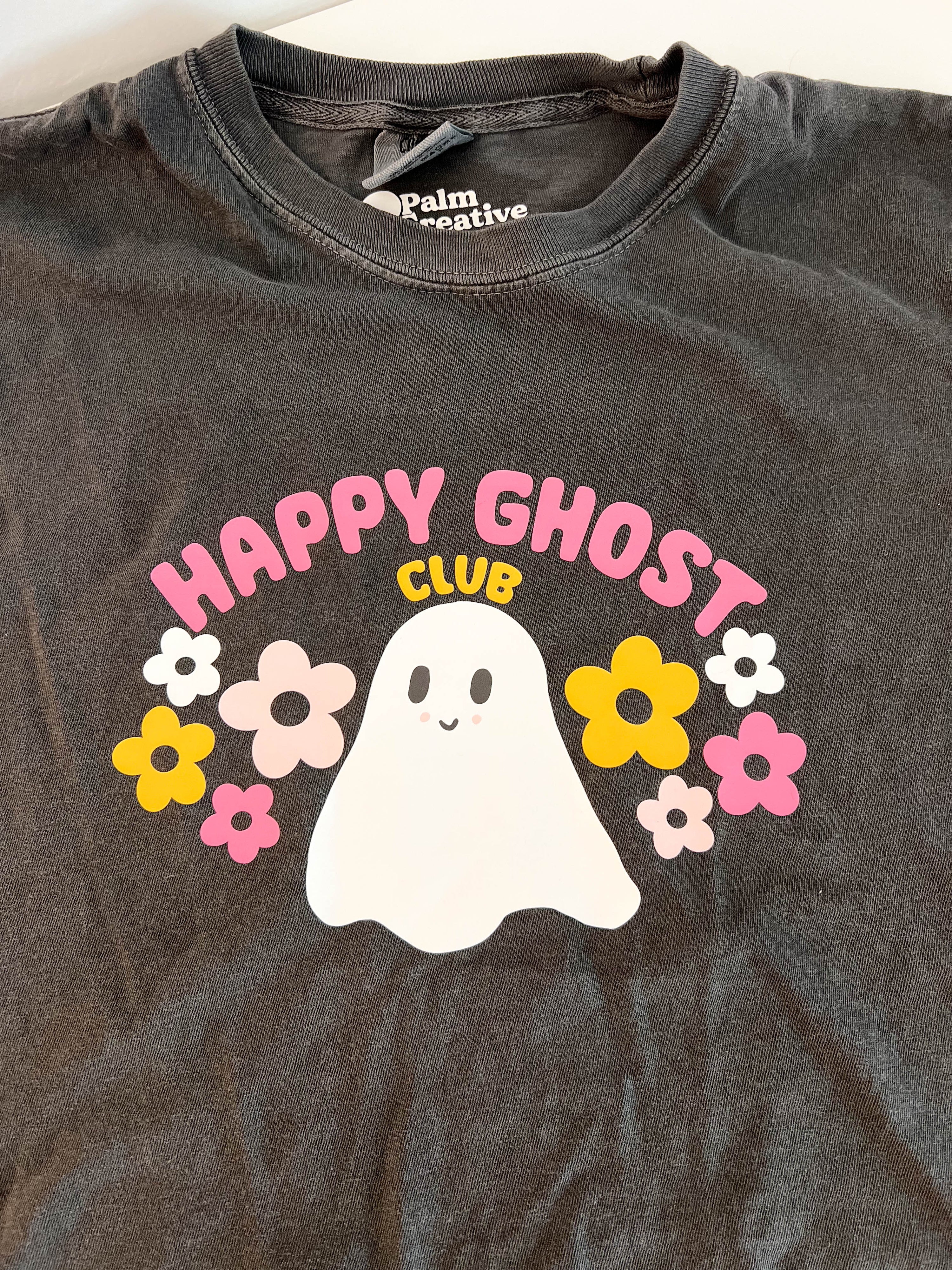 Happy Ghost Club Cropped T-Shirt