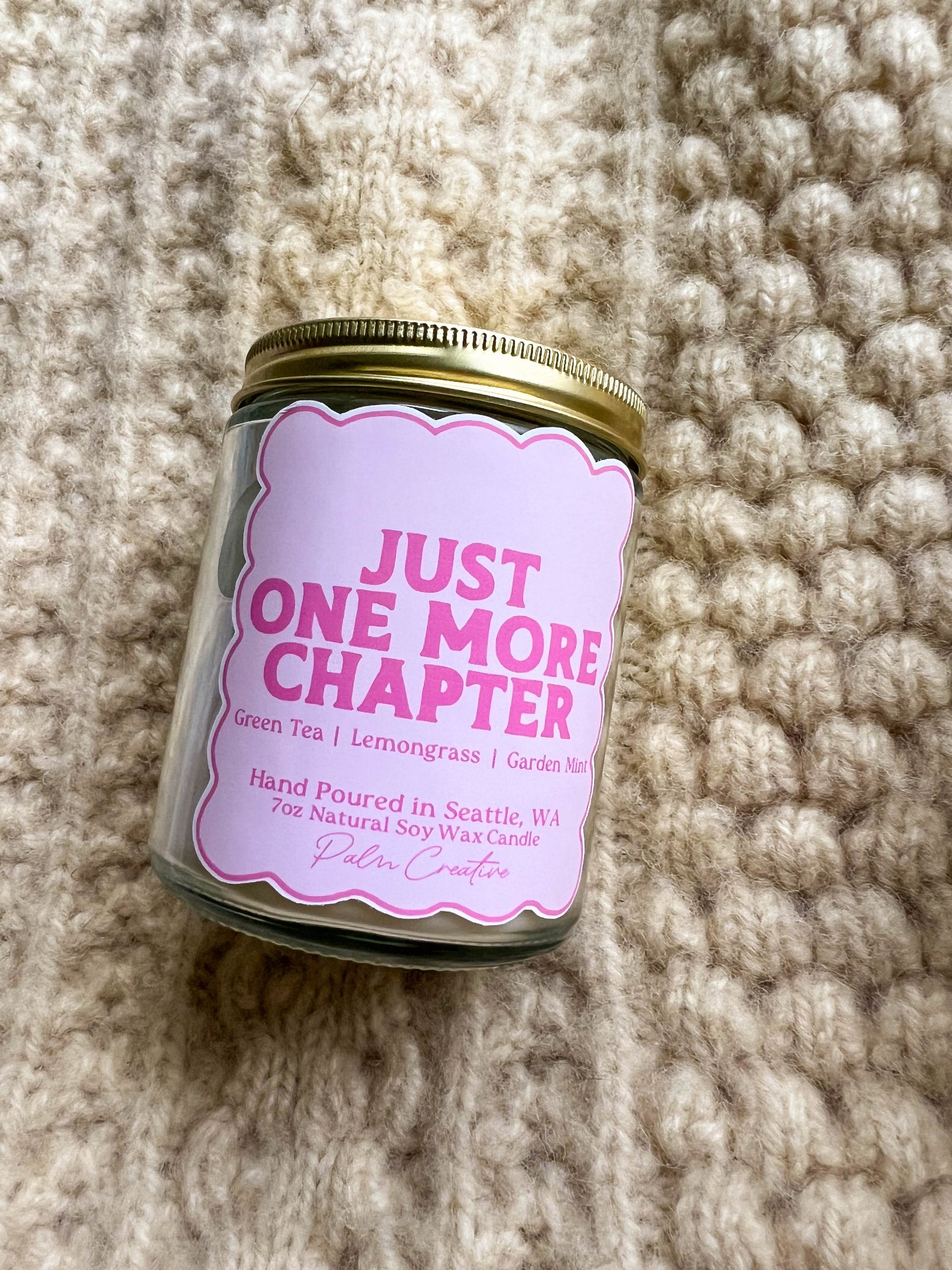 Just One More Chapter Candle