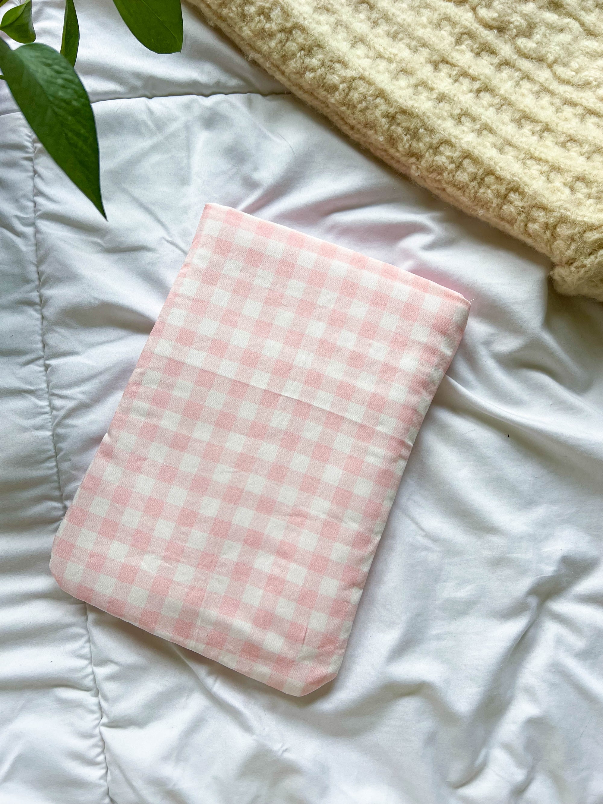 Pink Gingham Book Sleeve