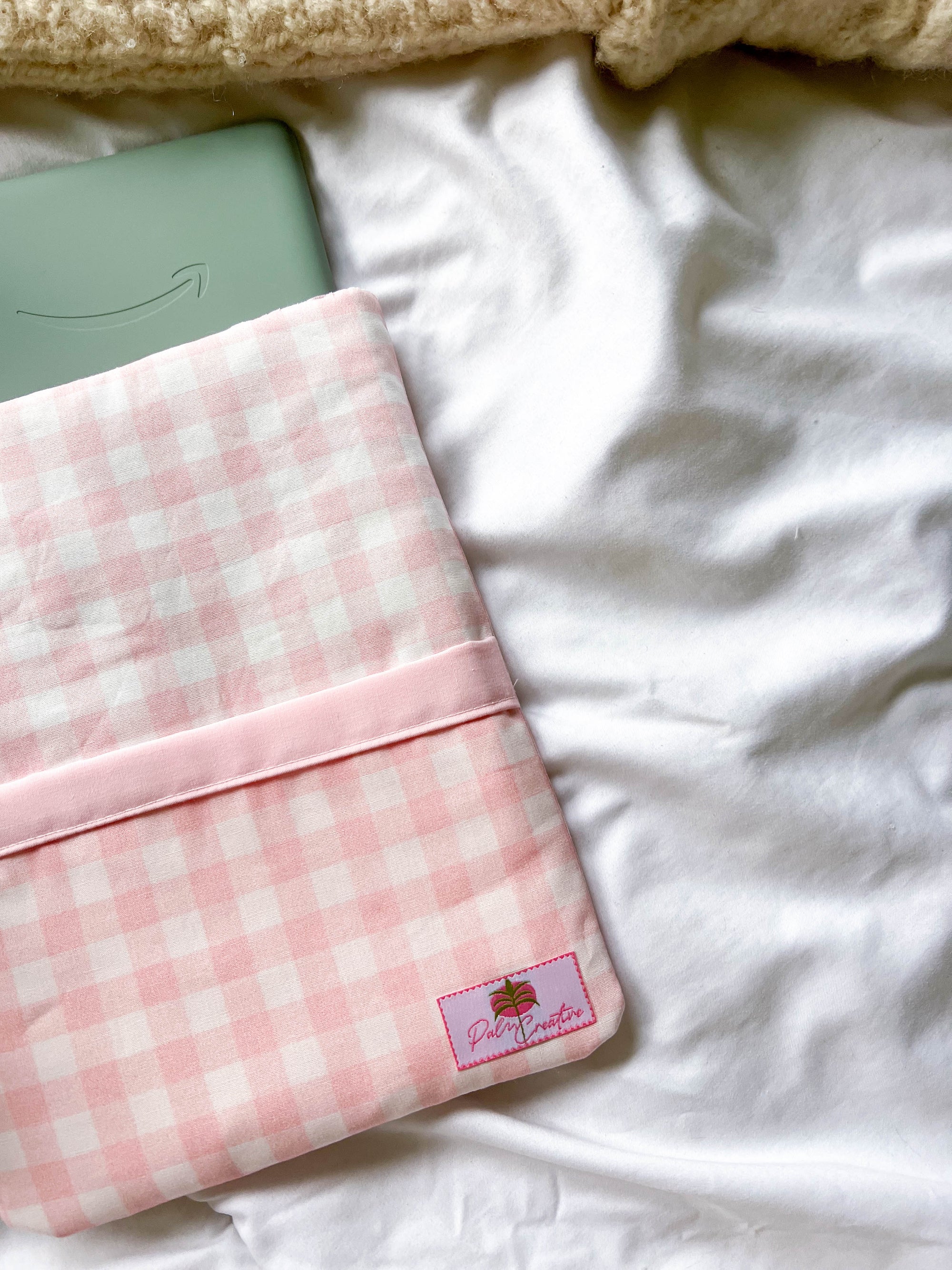 Pink Gingham Kindle Sleeve