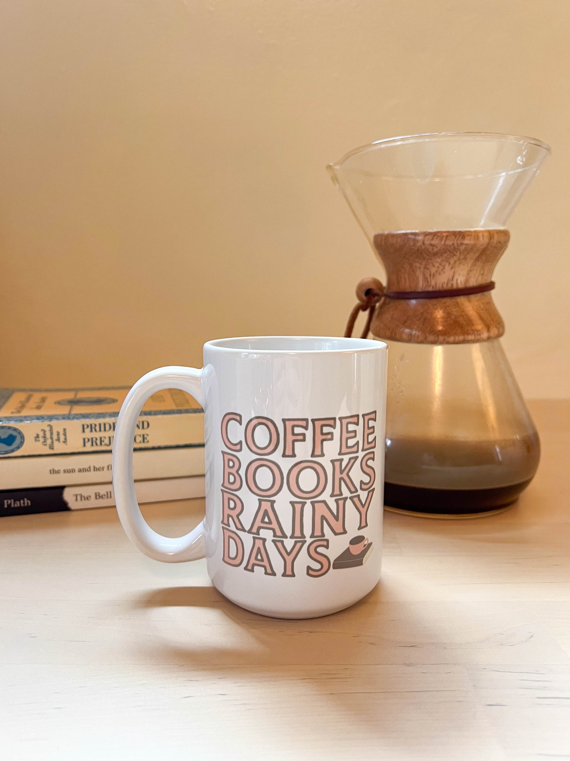 Coffee Books Rainy Days Mug