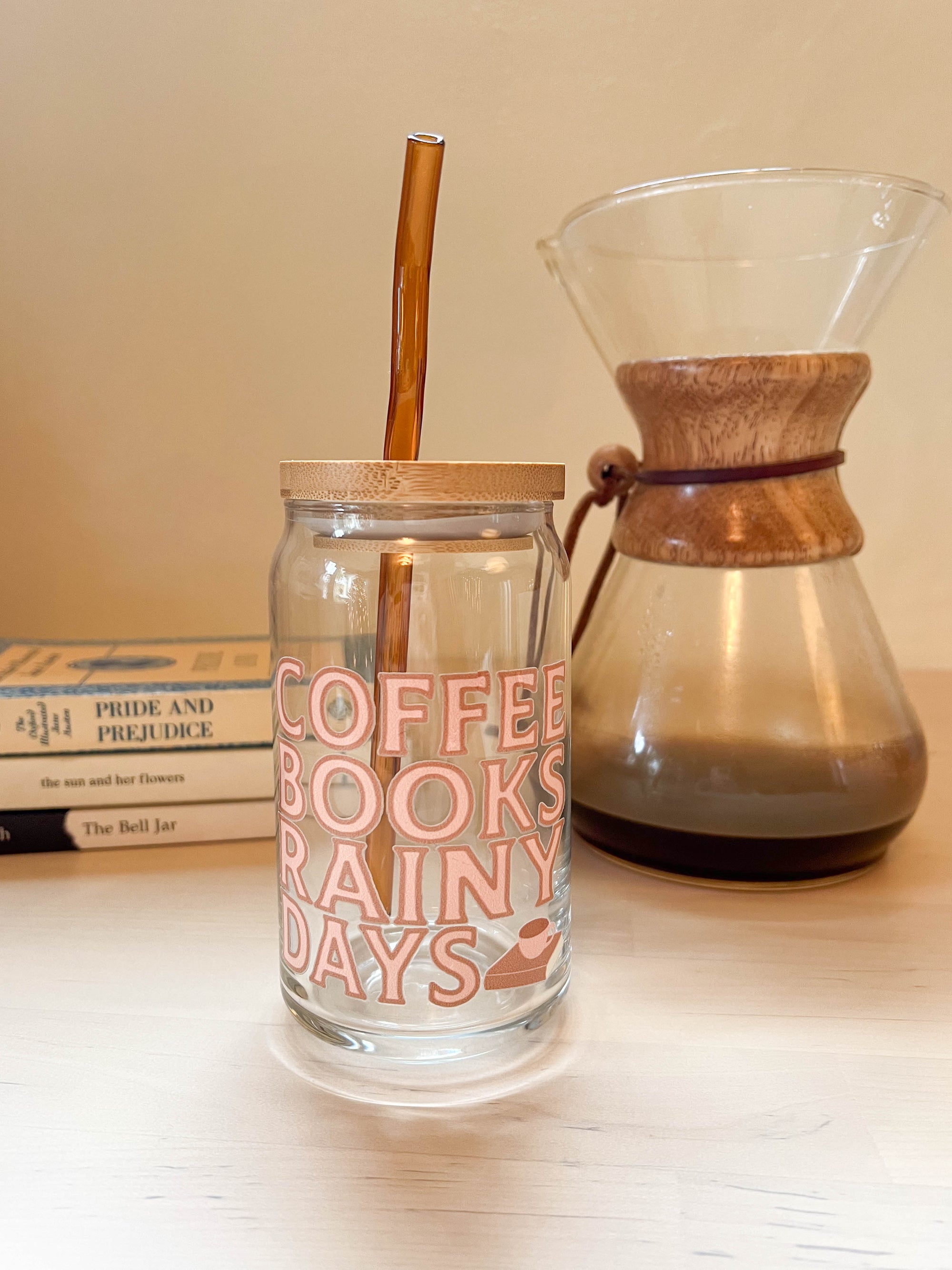 Coffee Books Rainy Day 16oz Cup