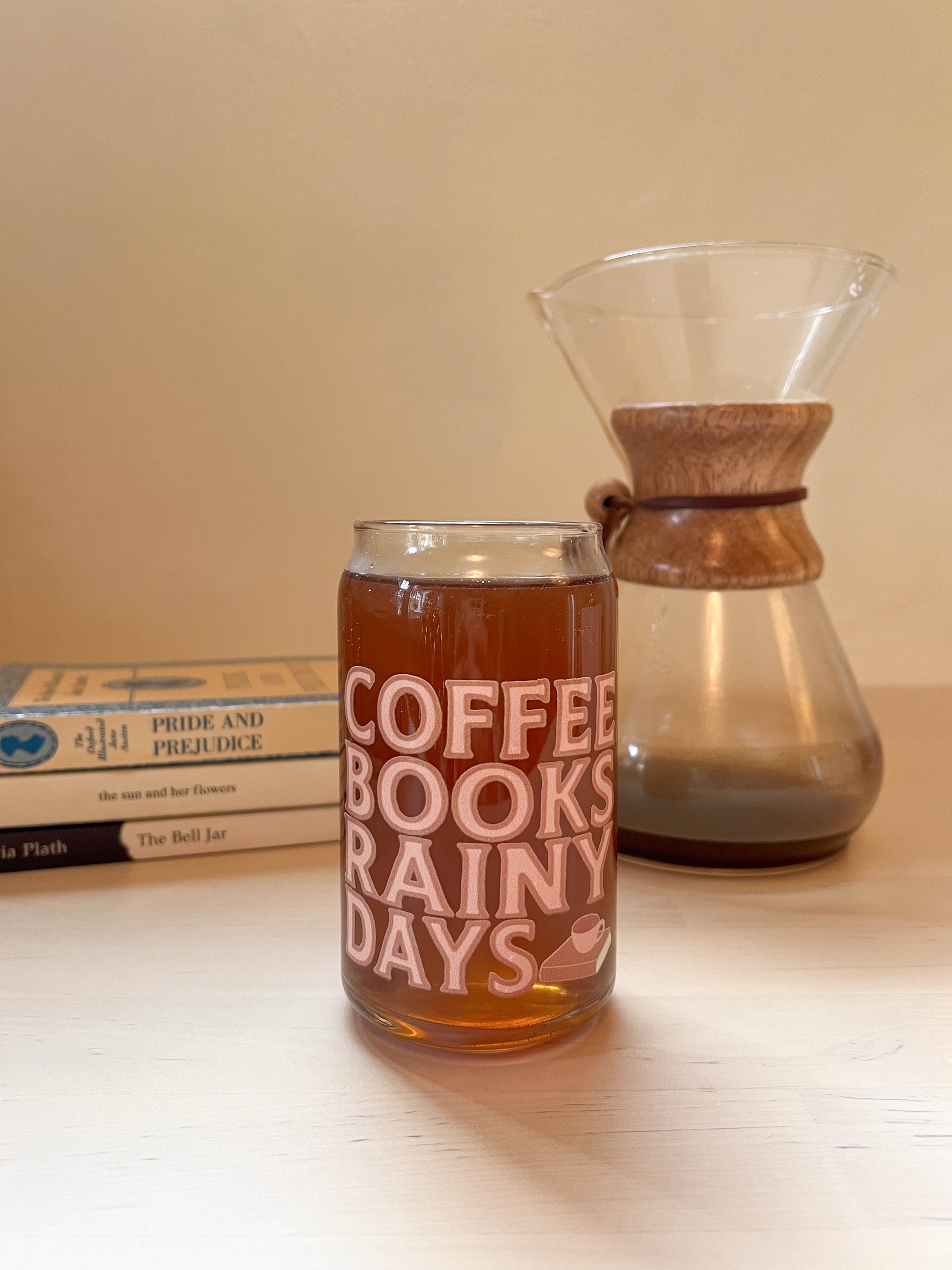 Coffee Books Rainy Day 16oz Cup