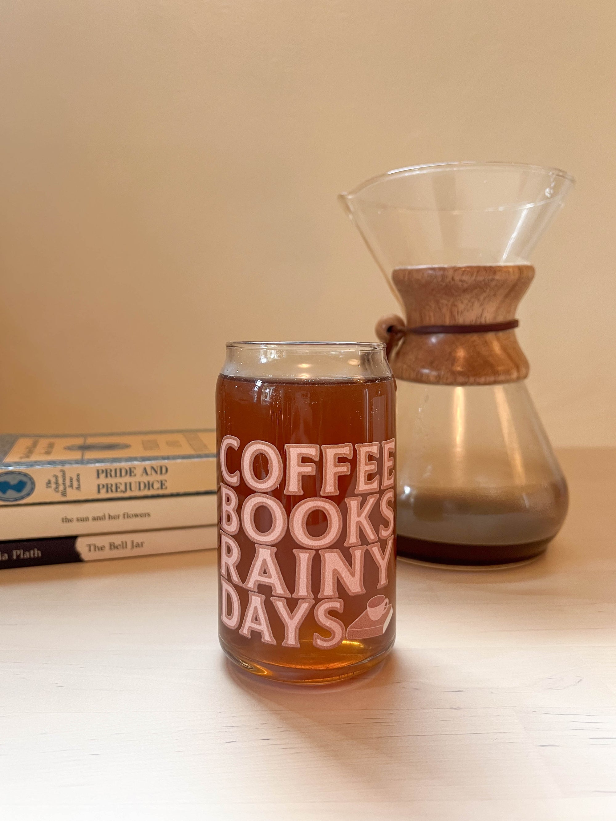 Coffee Books Rainy Day 16oz Cup