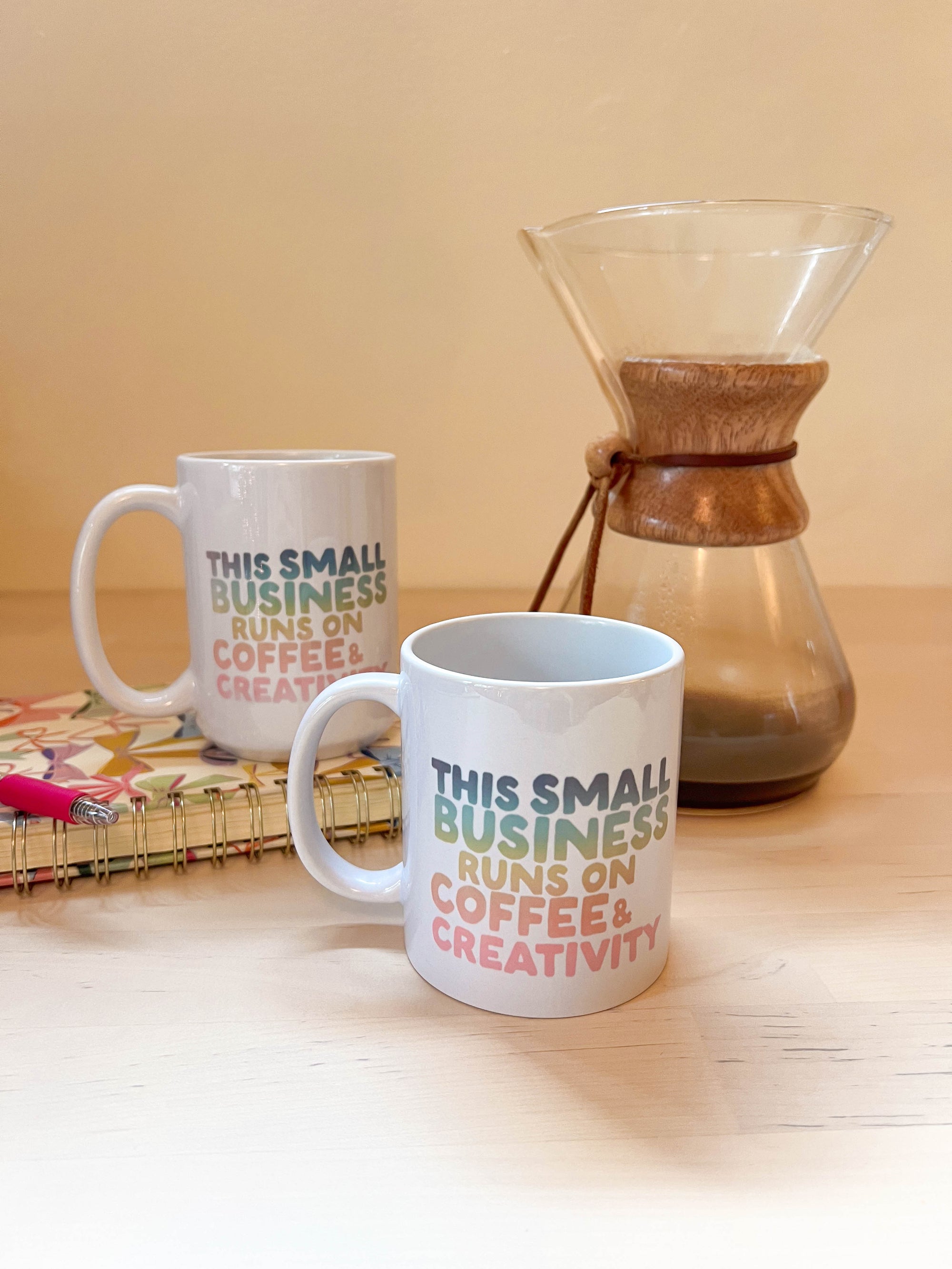 This Small Business Runs on Coffee & Creativity Mug