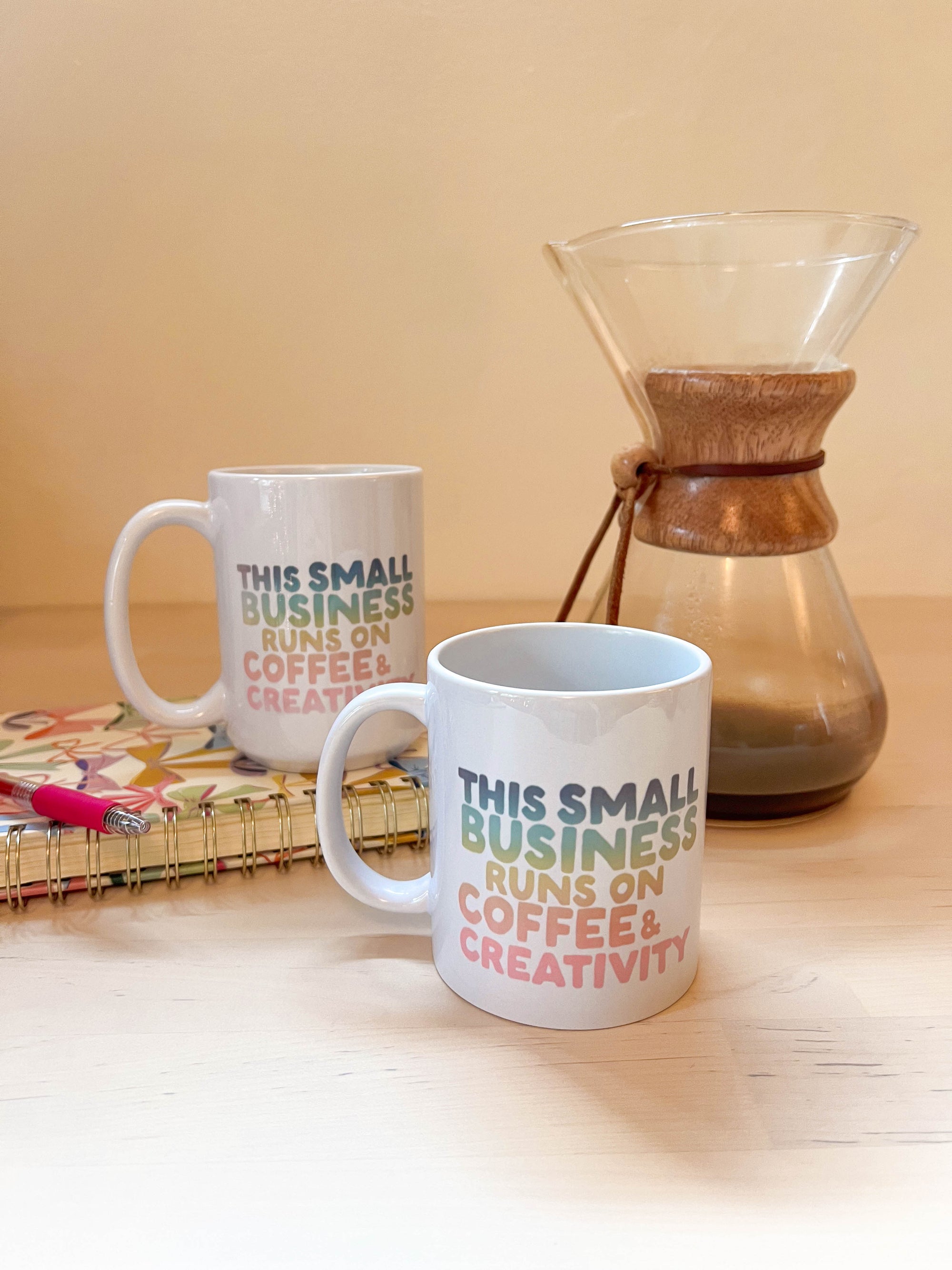 This Small Business Runs on Coffee & Creativity Mug